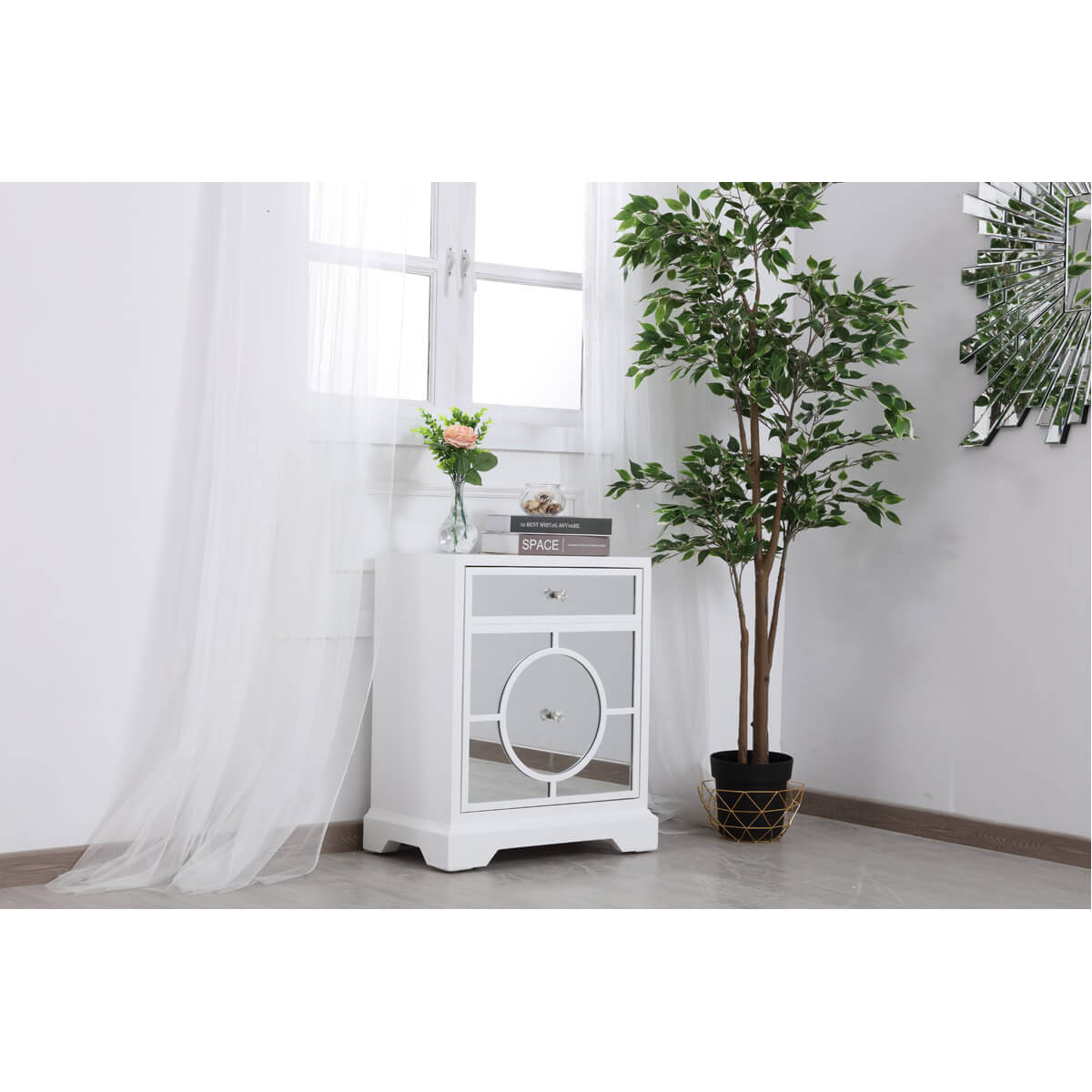 Modern 24" Mirrored Cabinet