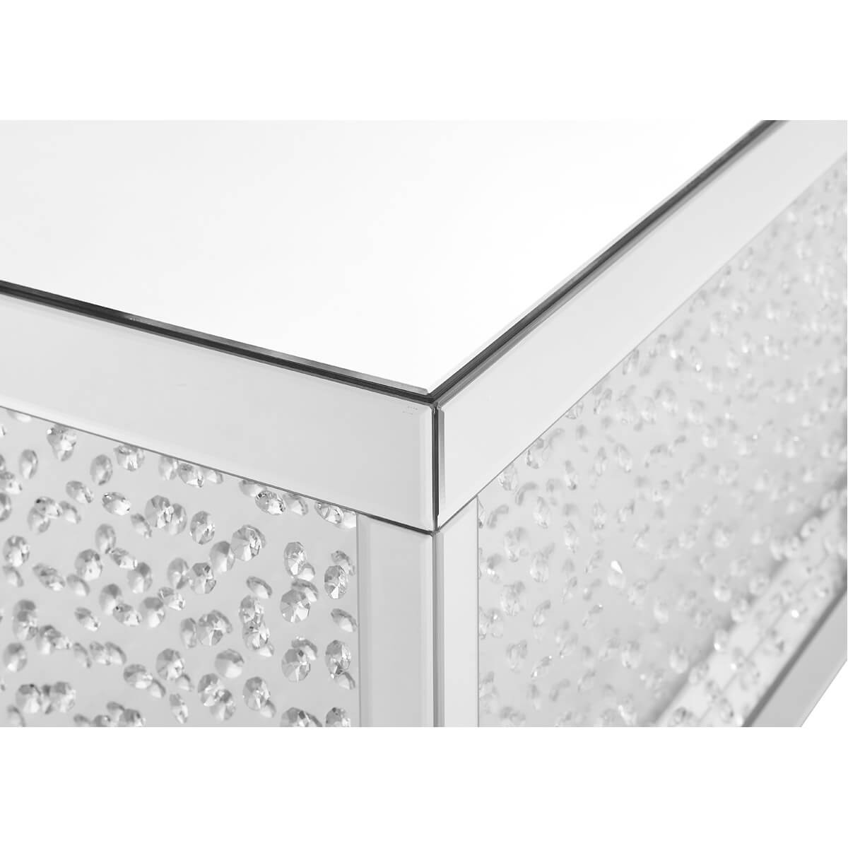 Modern 48" Rectangle Crystal Coffee Table