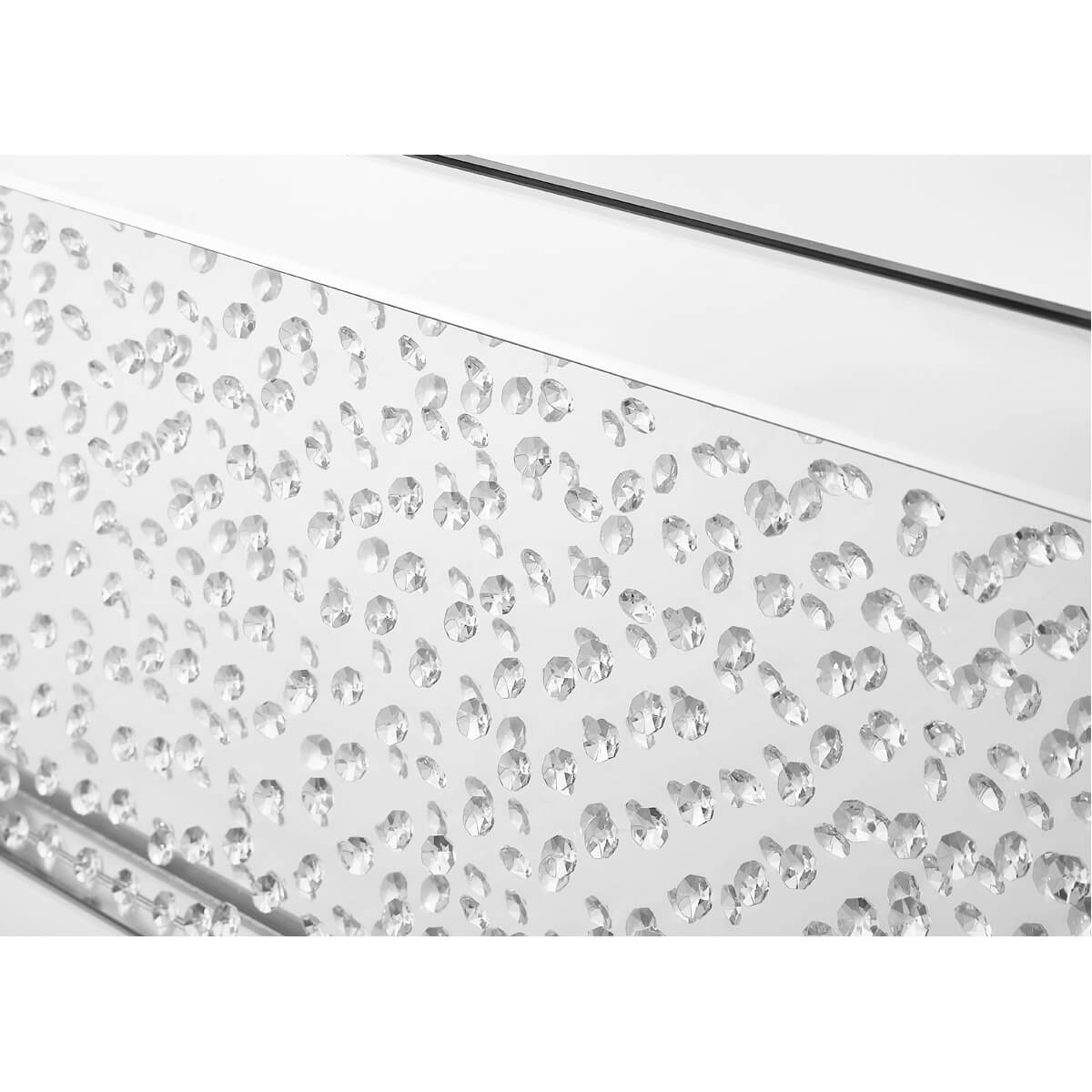 Modern 48" Rectangle Crystal Coffee Table
