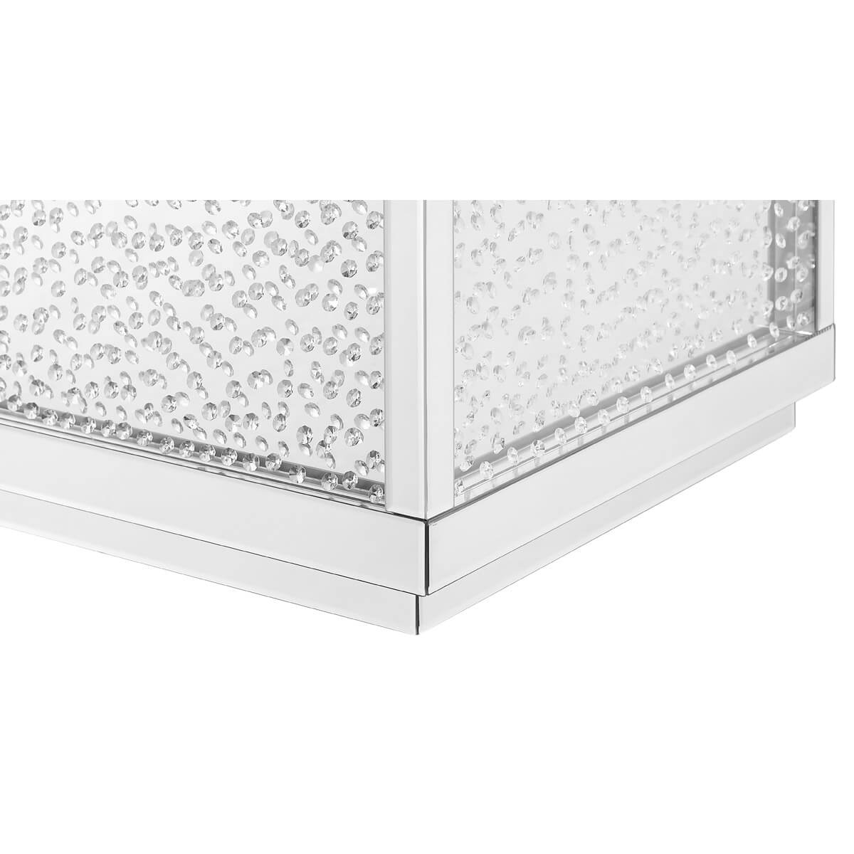 Modern 48" Rectangle Crystal Coffee Table