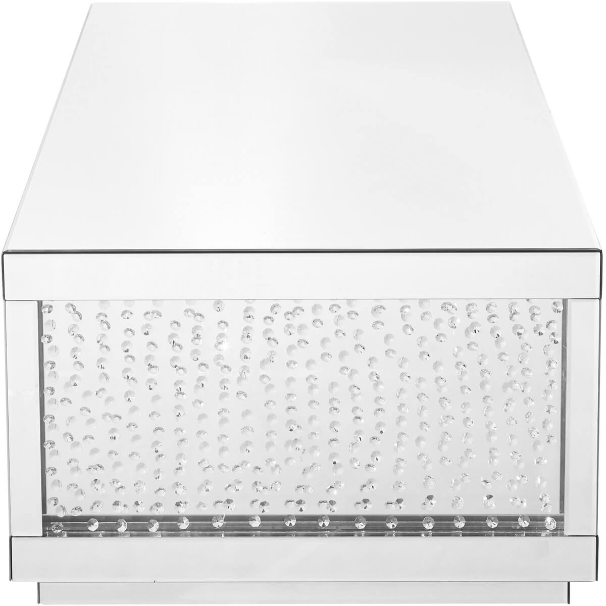 Modern 48" Rectangle Crystal Coffee Table