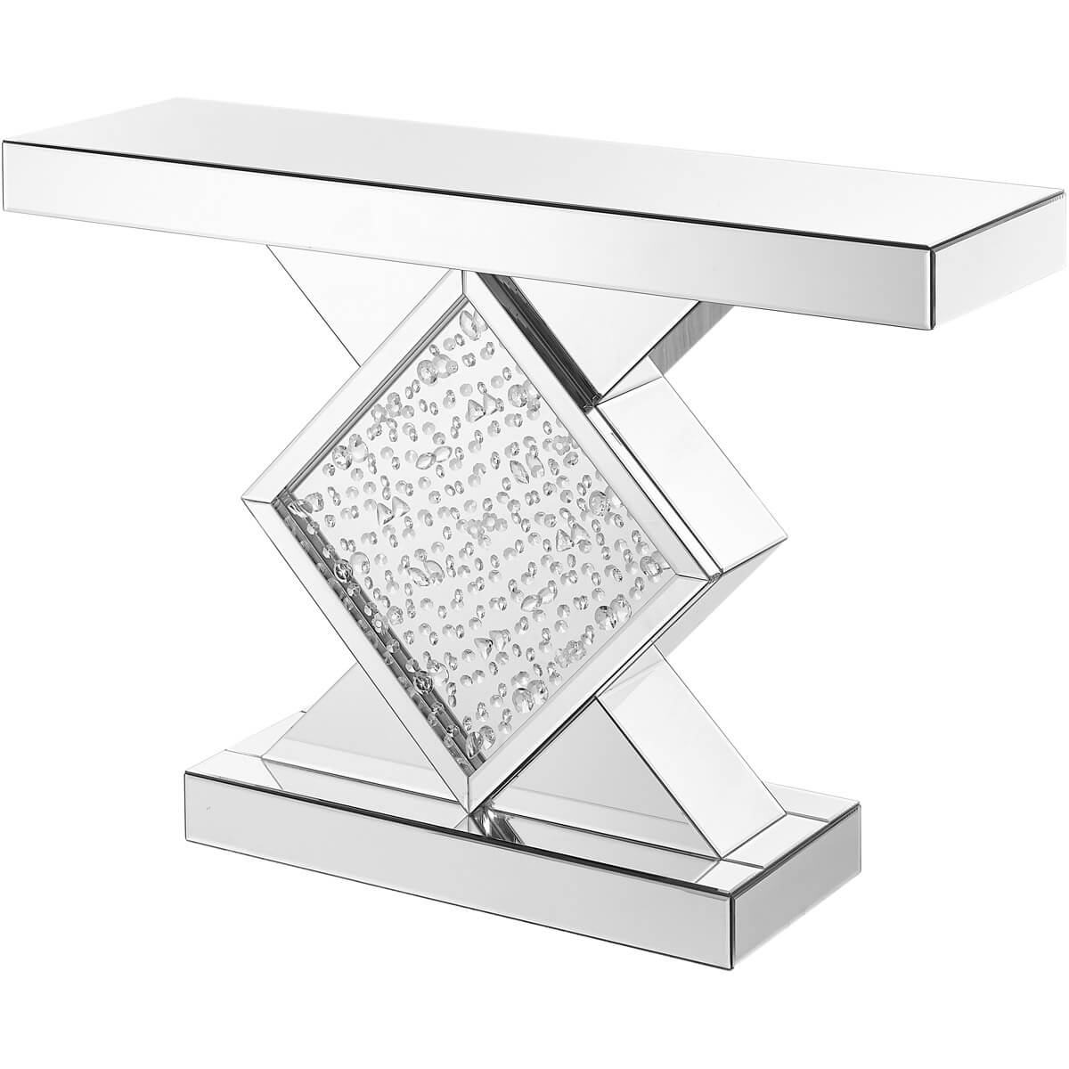 Modern 47" Rectangle Crystal Console Table