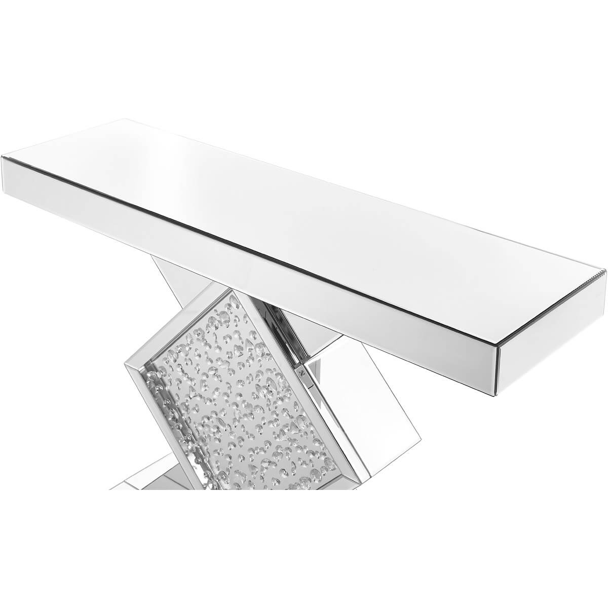 Modern 47" Rectangle Crystal Console Table