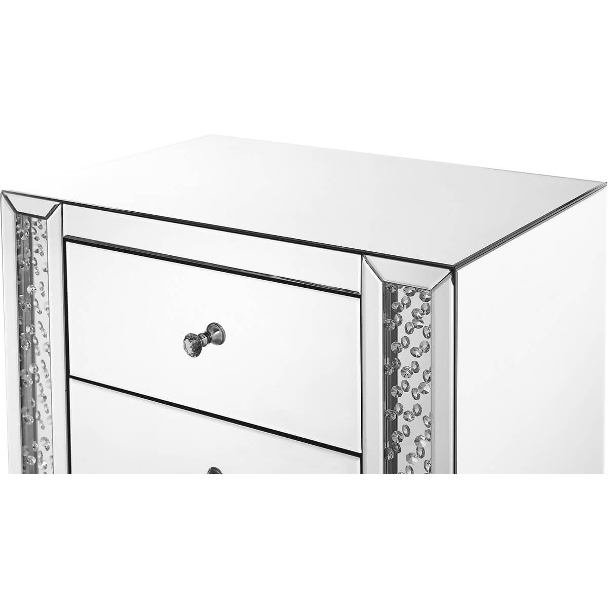 Modern 29" Crystal 5 Drawers Chest