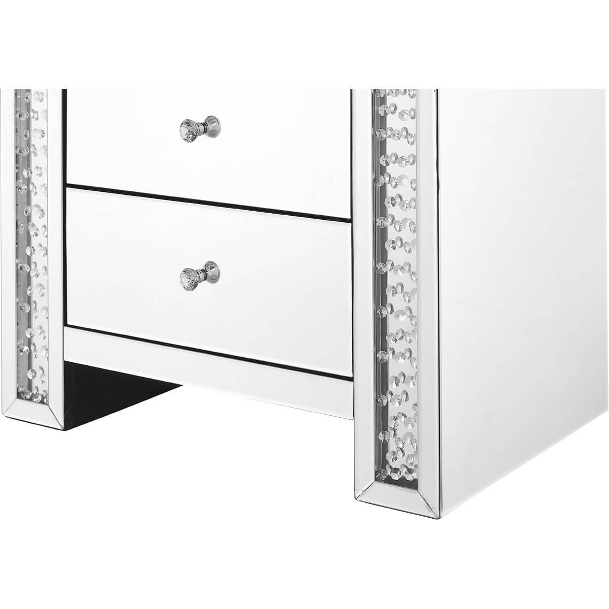Modern 29" Crystal 5 Drawers Chest