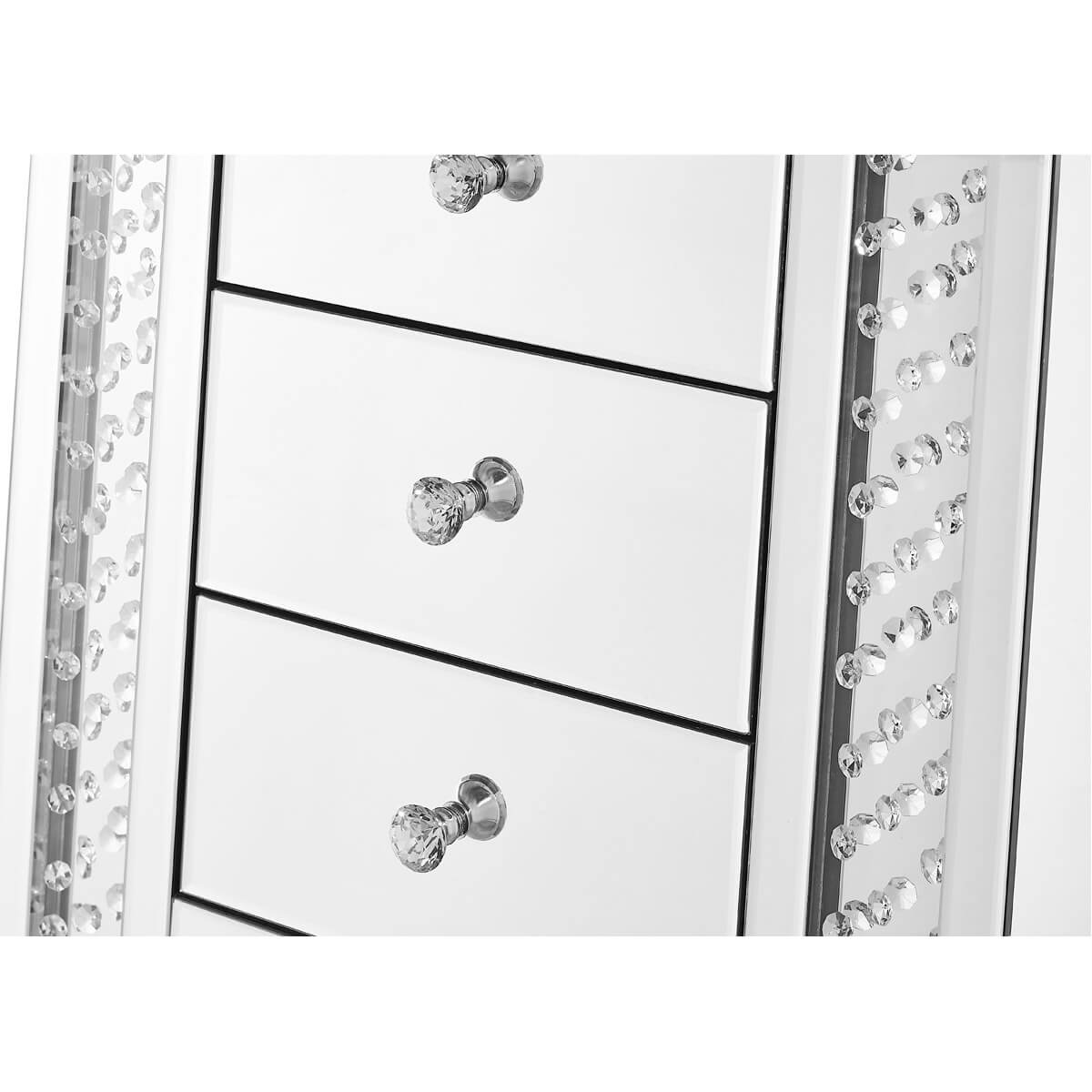 Modern 22" Crystal 3 Drawers End Table