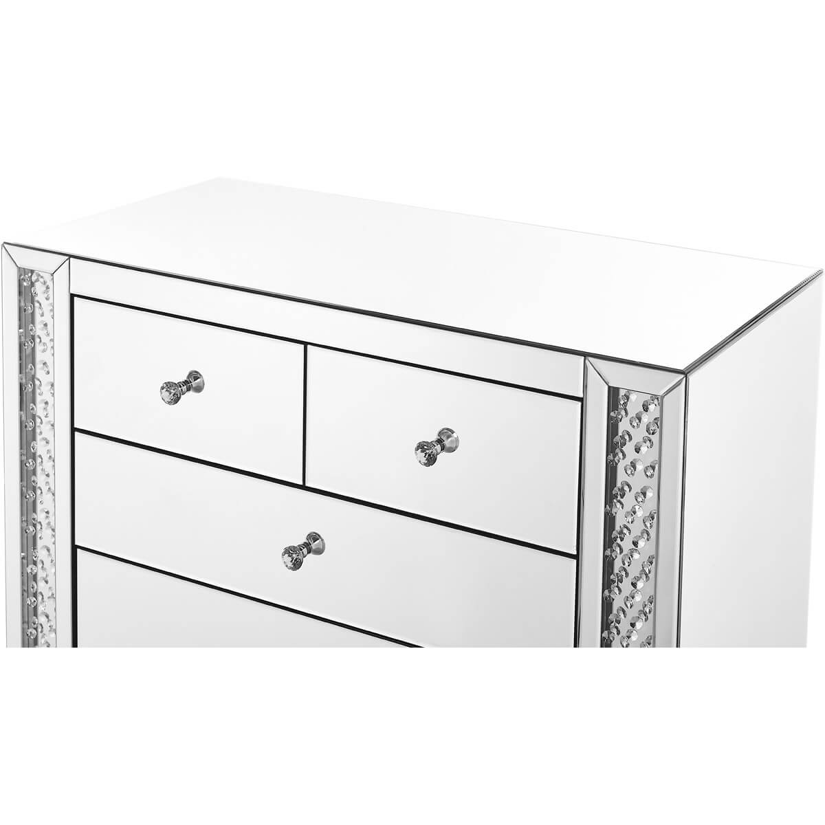 Modern Crystal 5 Drawers Cabinet
