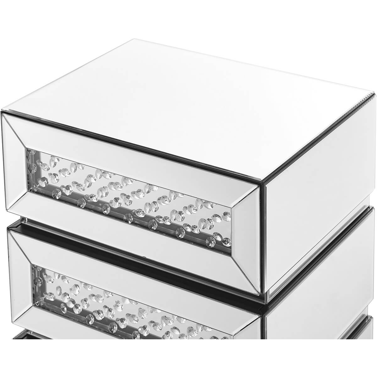 Modern Crystal 3 Drawers End Table, Composition 1