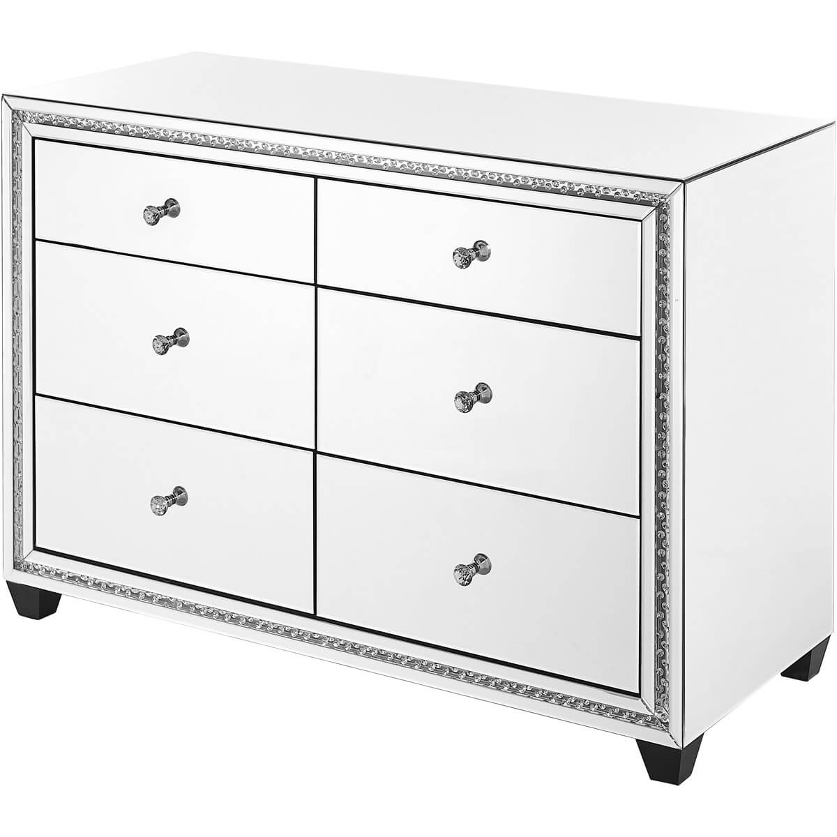 Modern Crystal 6 Drawers Cabinet