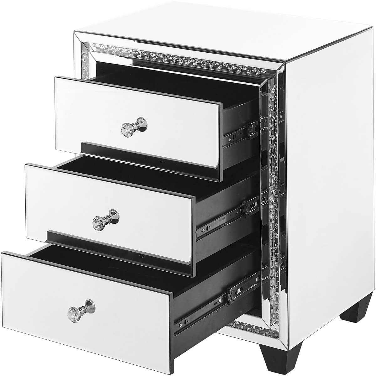 Modern Crystal 3 Drawers End Table, Composition 2
