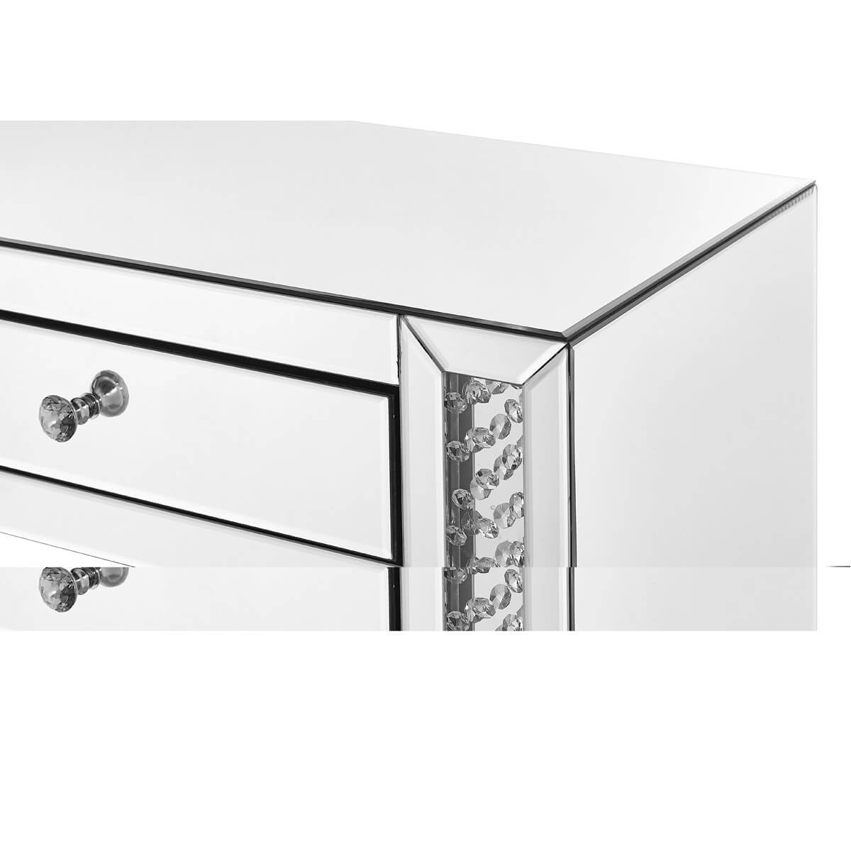 Modern 47" Rectangle Crystal Vanity Table