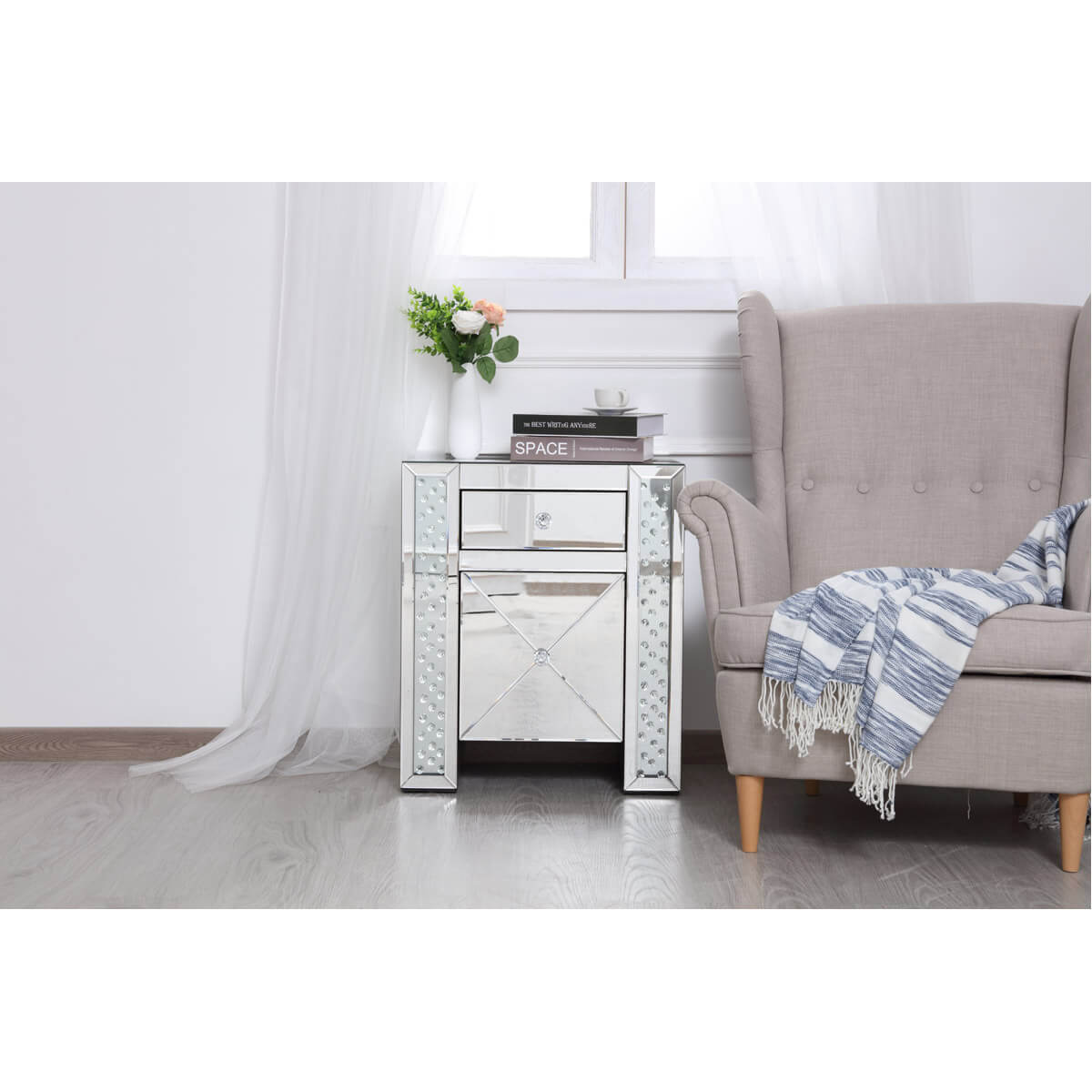 Modern 21.5" 1 Drawer Cabinet