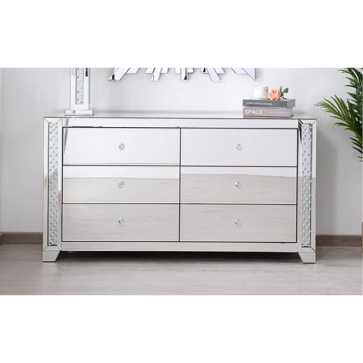 Modern 60" 6 Drawer Cabinet