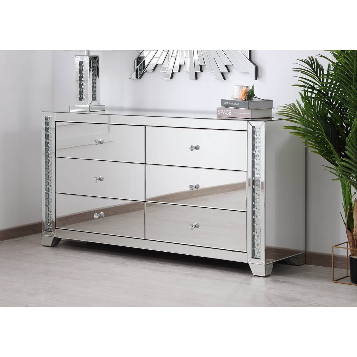 Modern 60" 6 Drawer Cabinet
