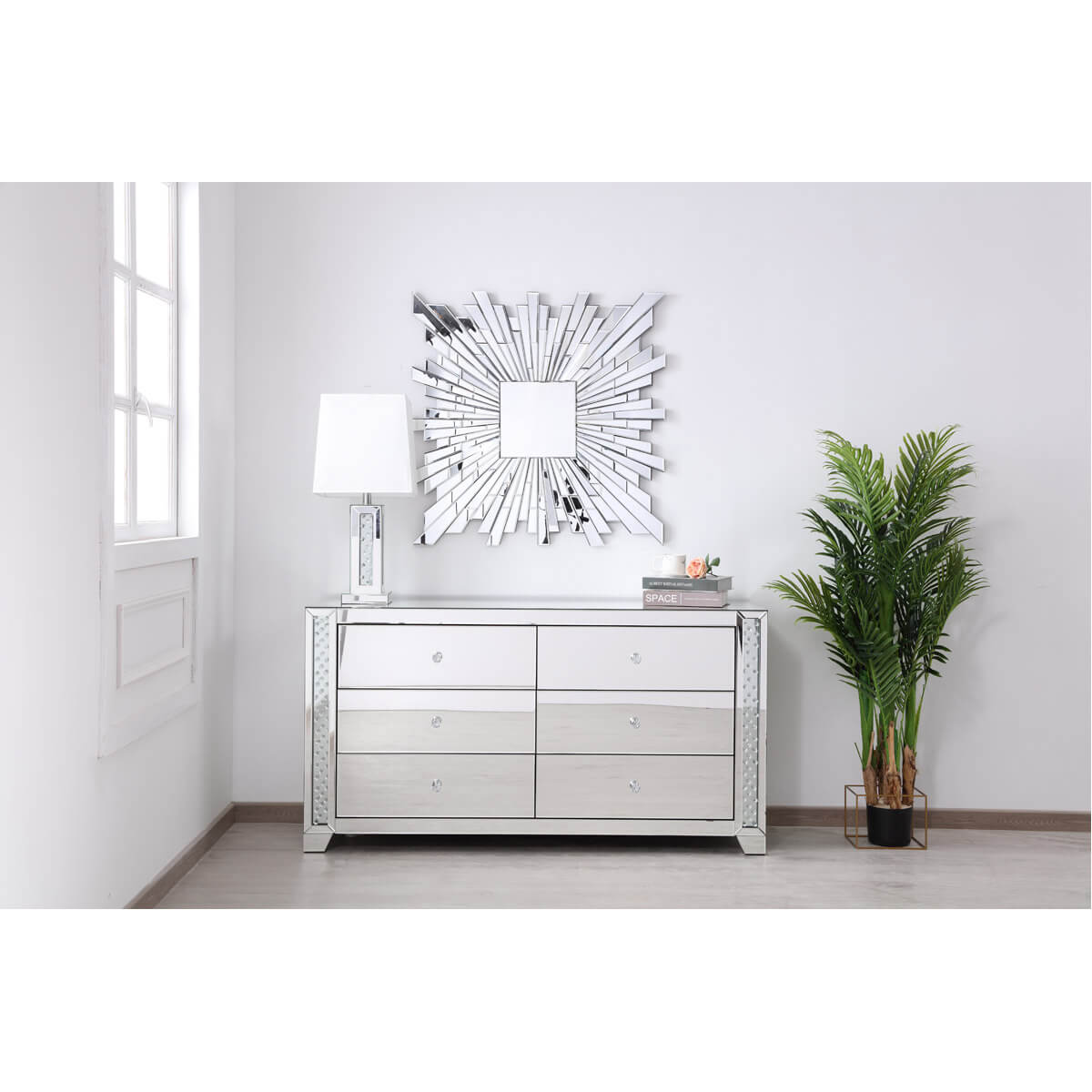 Modern 60" 6 Drawer Cabinet