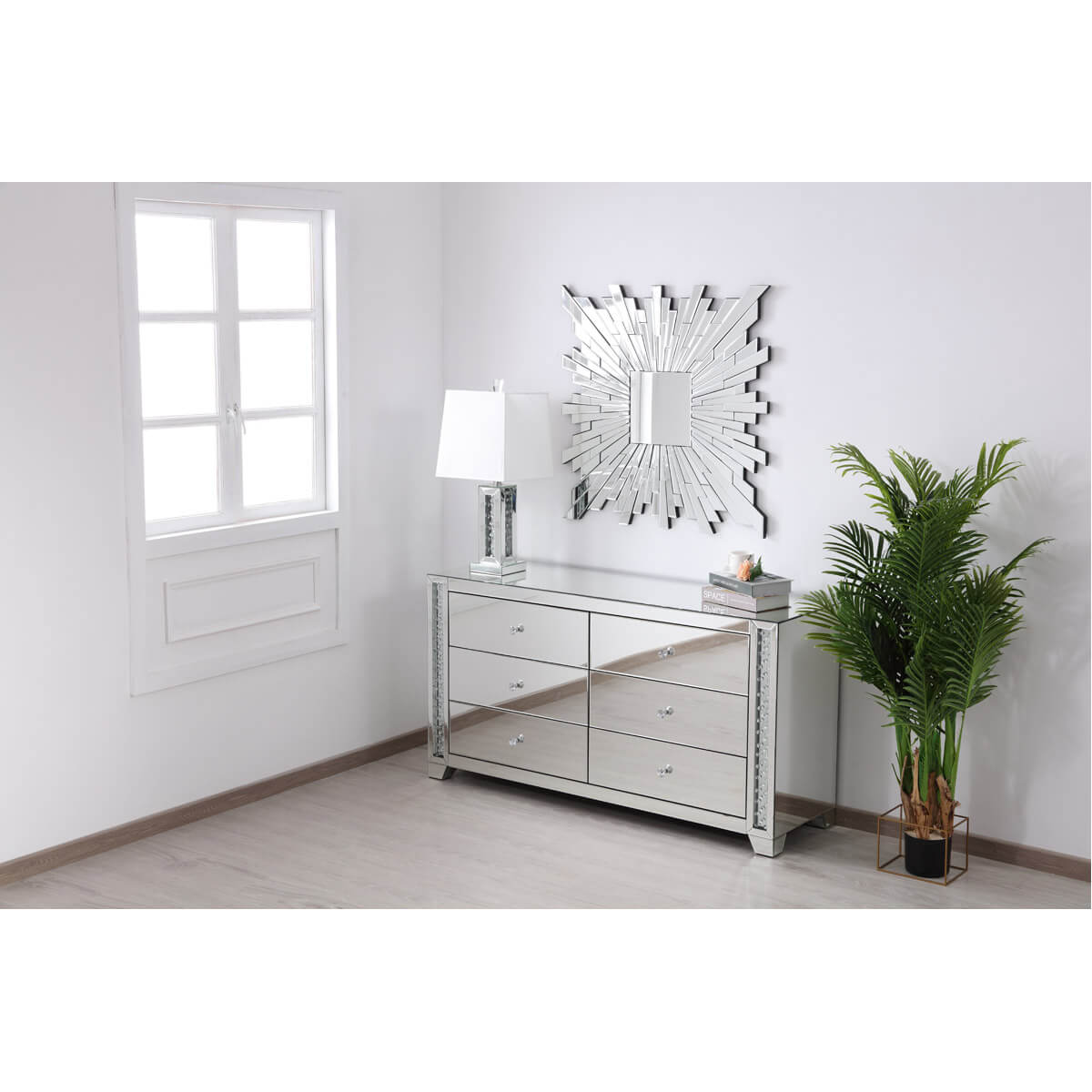 Modern 60" 6 Drawer Cabinet