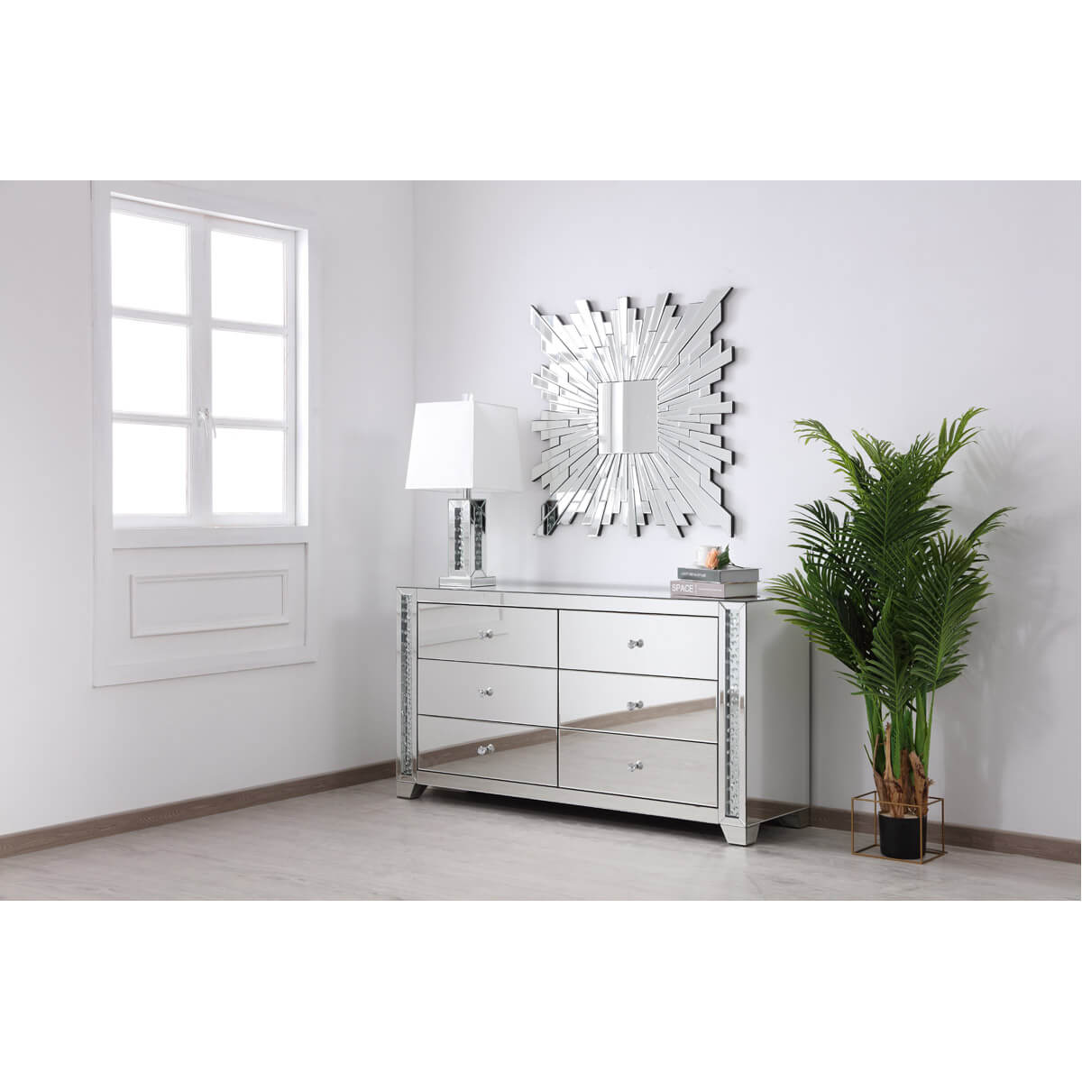 Modern 60" 6 Drawer Cabinet