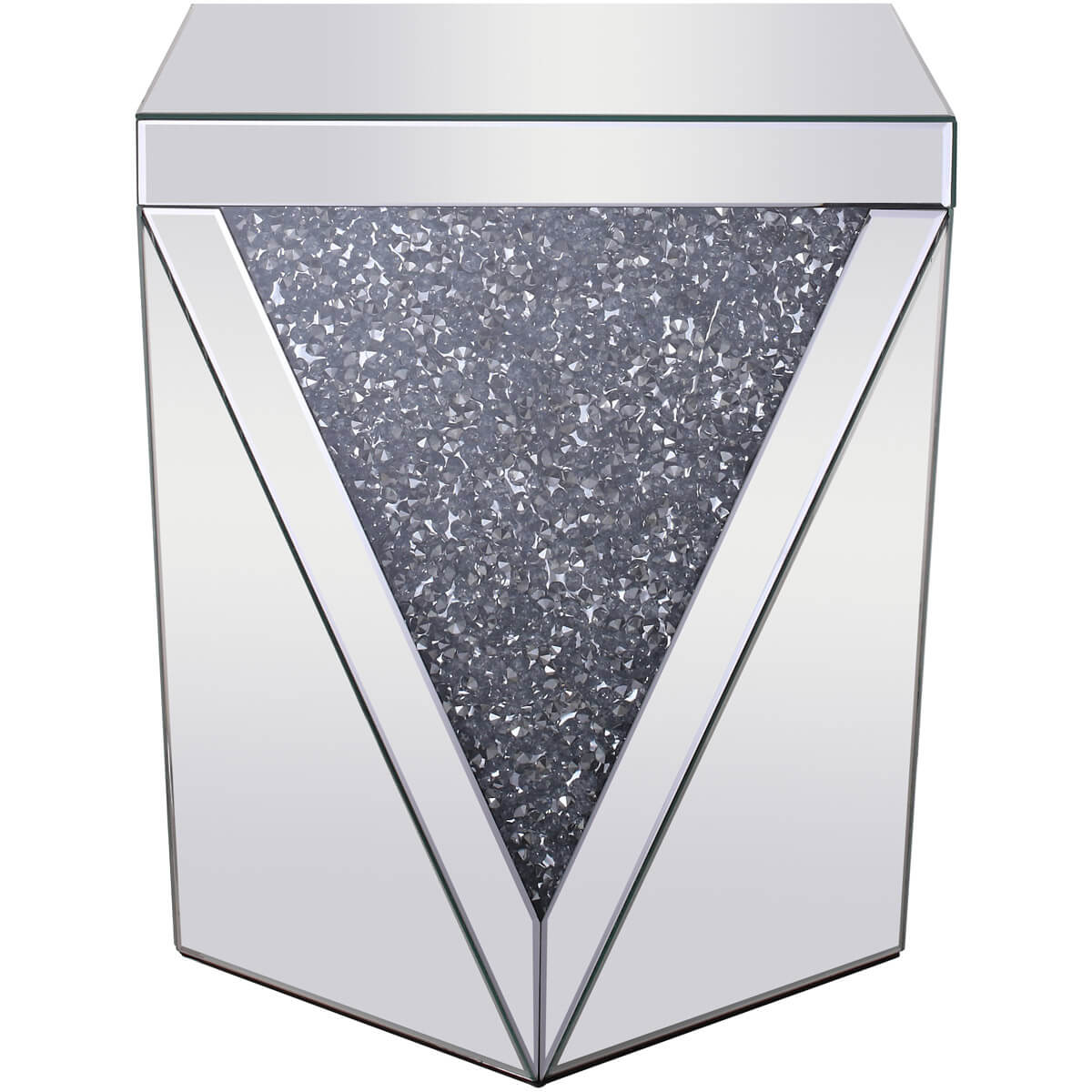 Modern 18.5" Crystal End Table