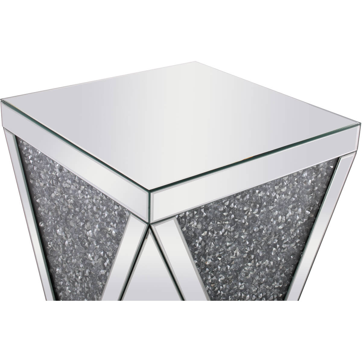 Modern 18.5" Crystal End Table