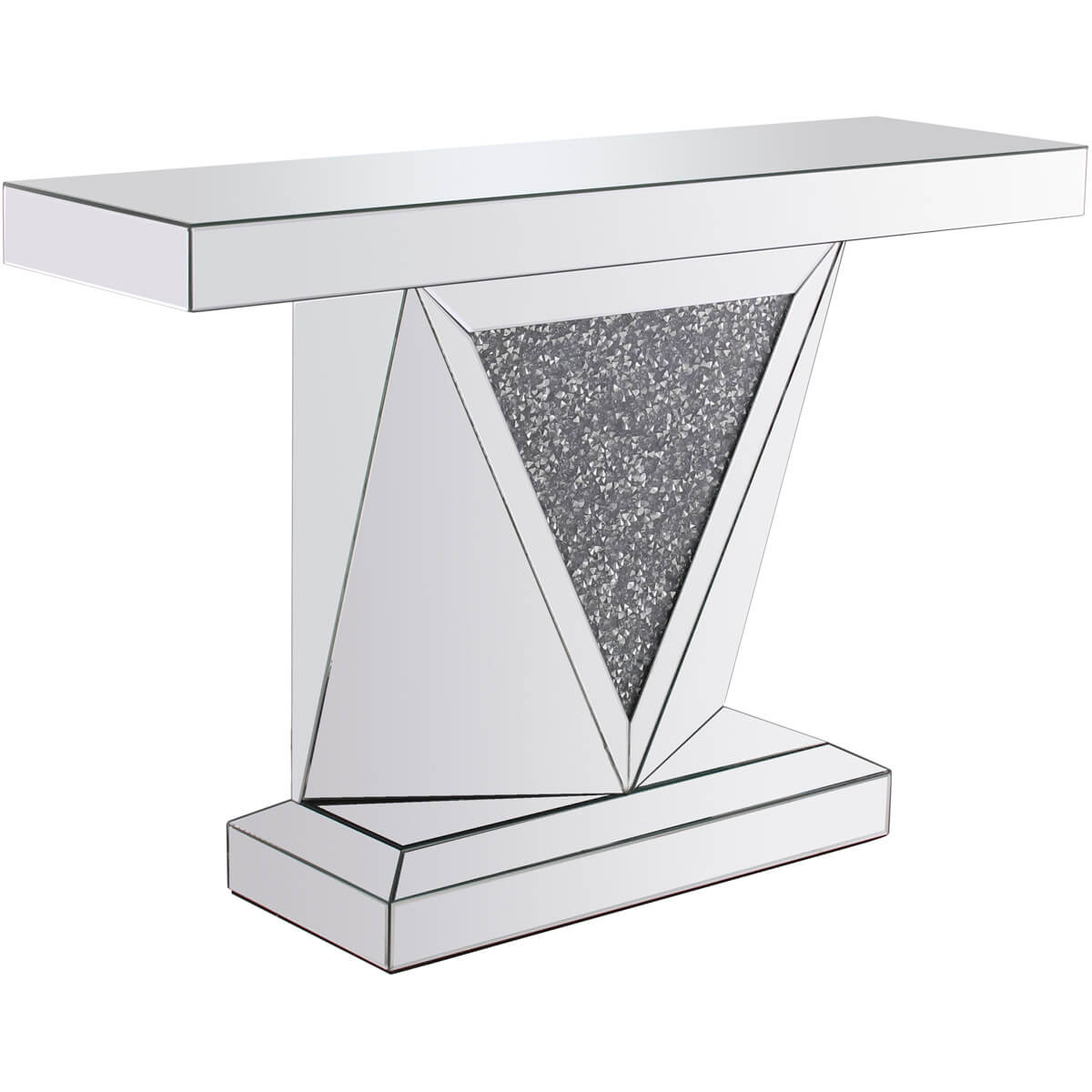 Modern 47" Rectangle Crystal Console Table