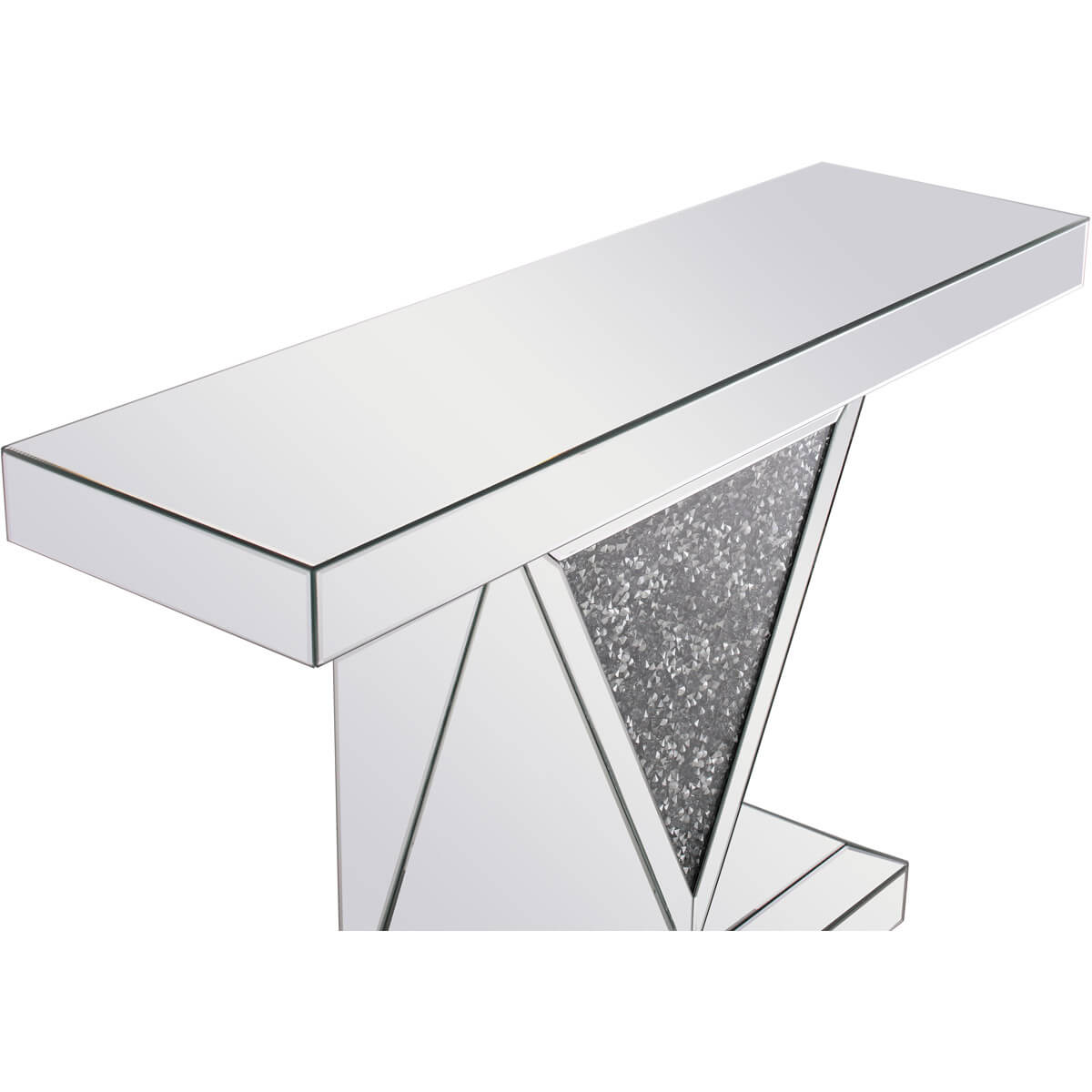 Modern 47" Rectangle Crystal Console Table