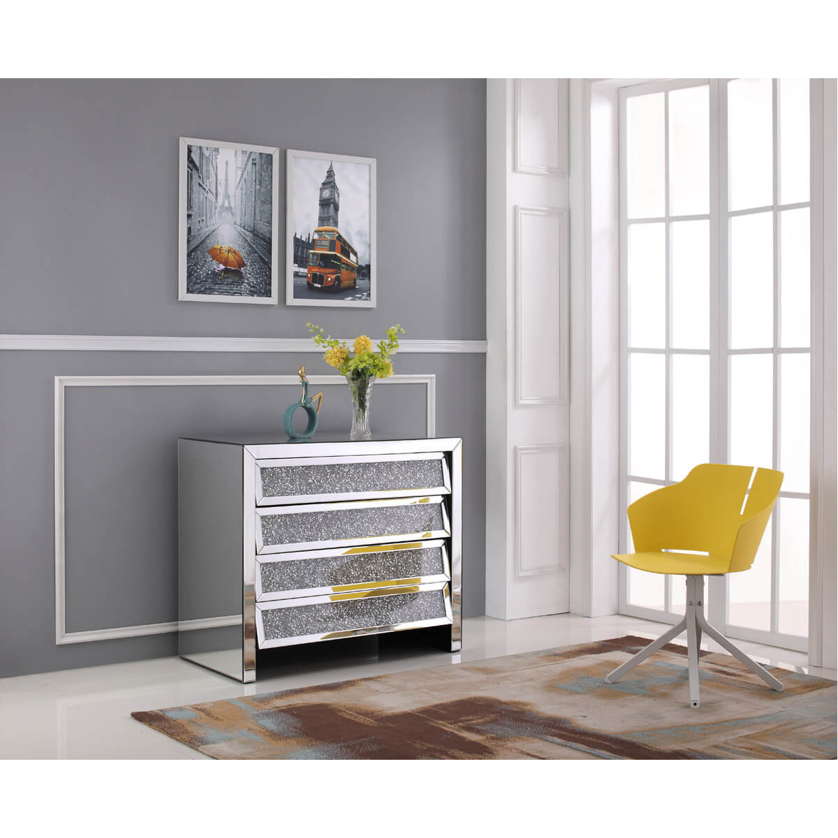 Modern 39" Crystal Cabinet, Composition 1