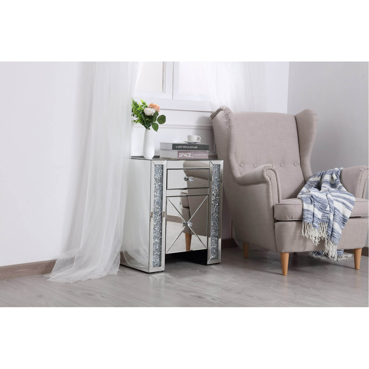 Modern 21.5" 1 Drawer Cabinet