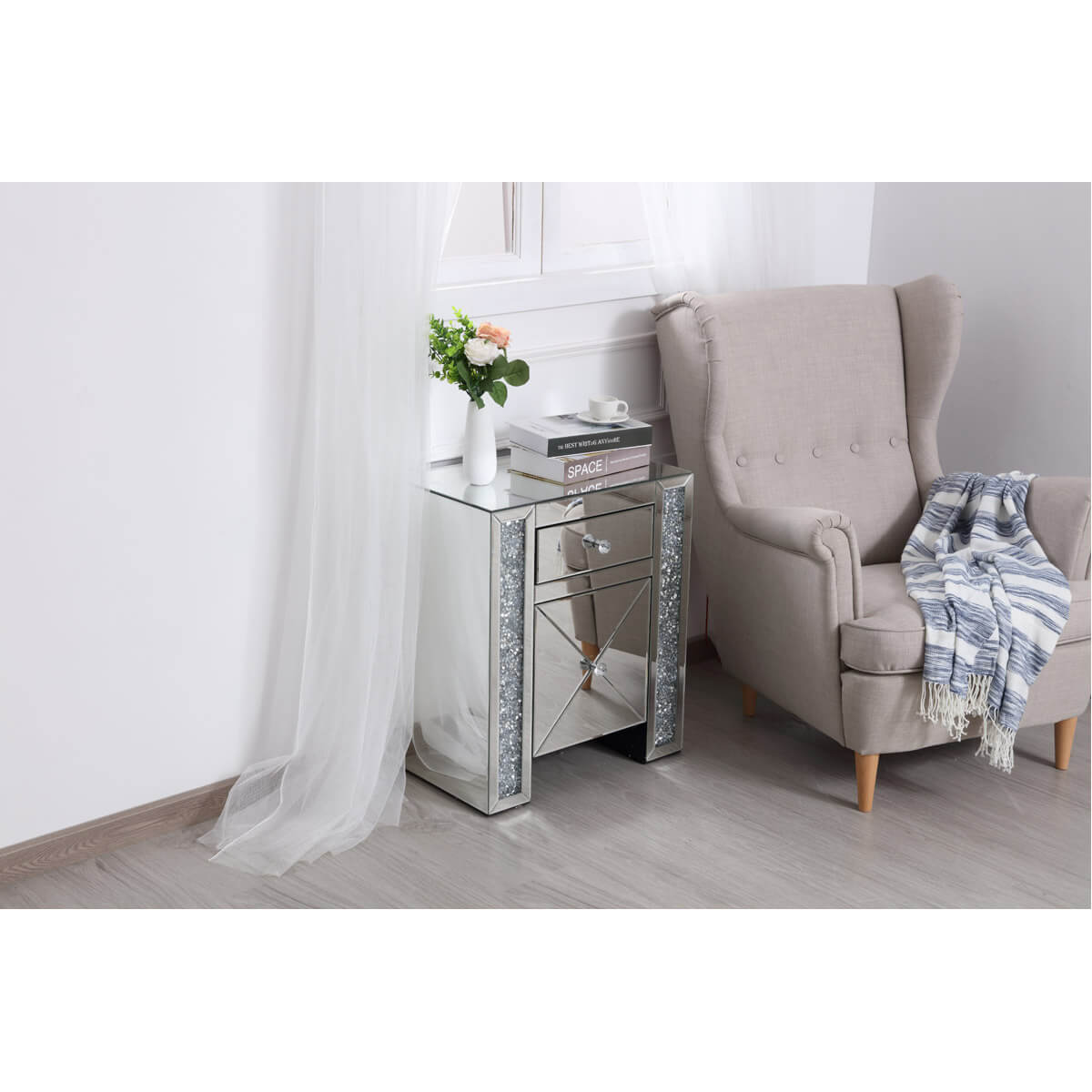 Modern 21.5" 1 Drawer Cabinet