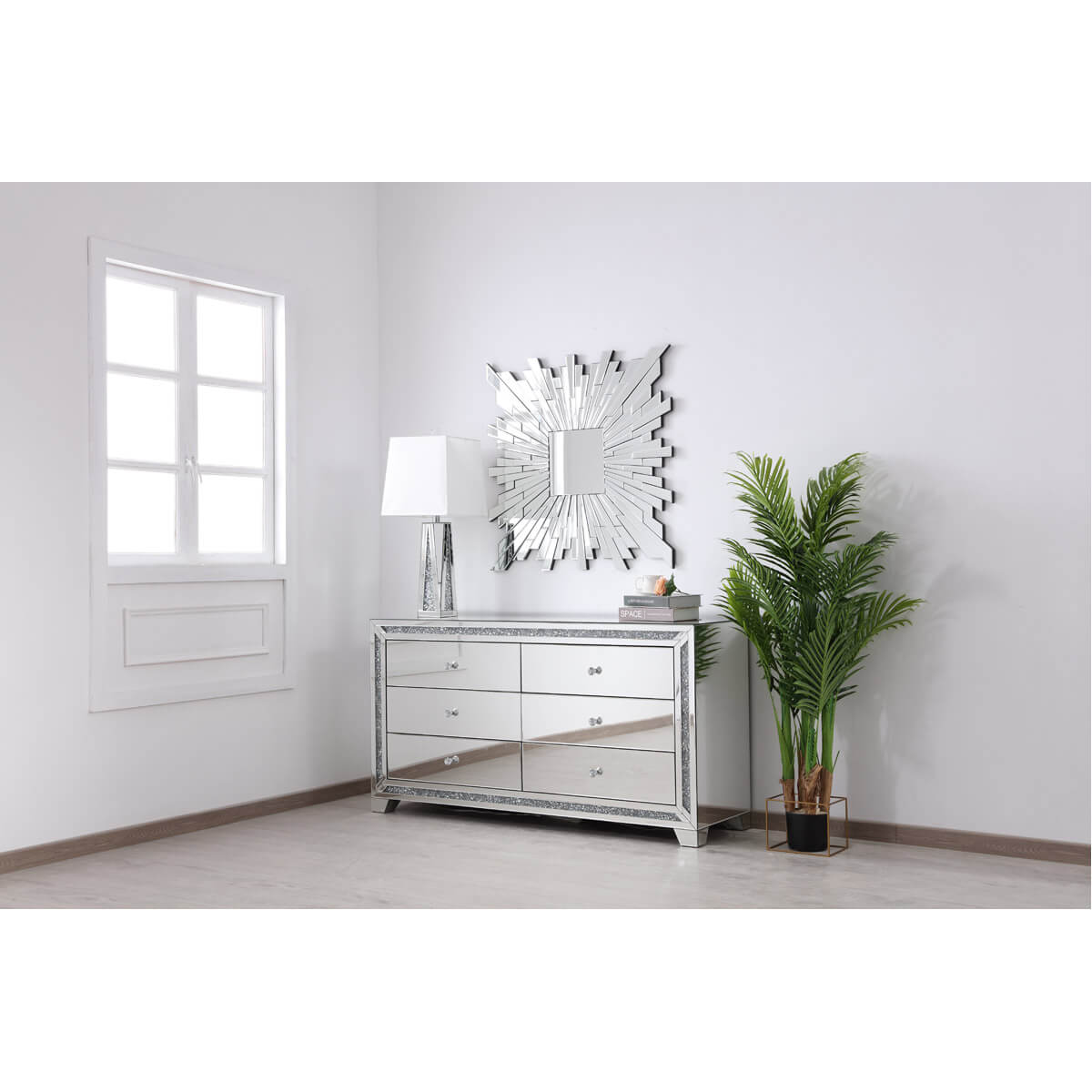Modern 60" 6 Drawer Cabinet