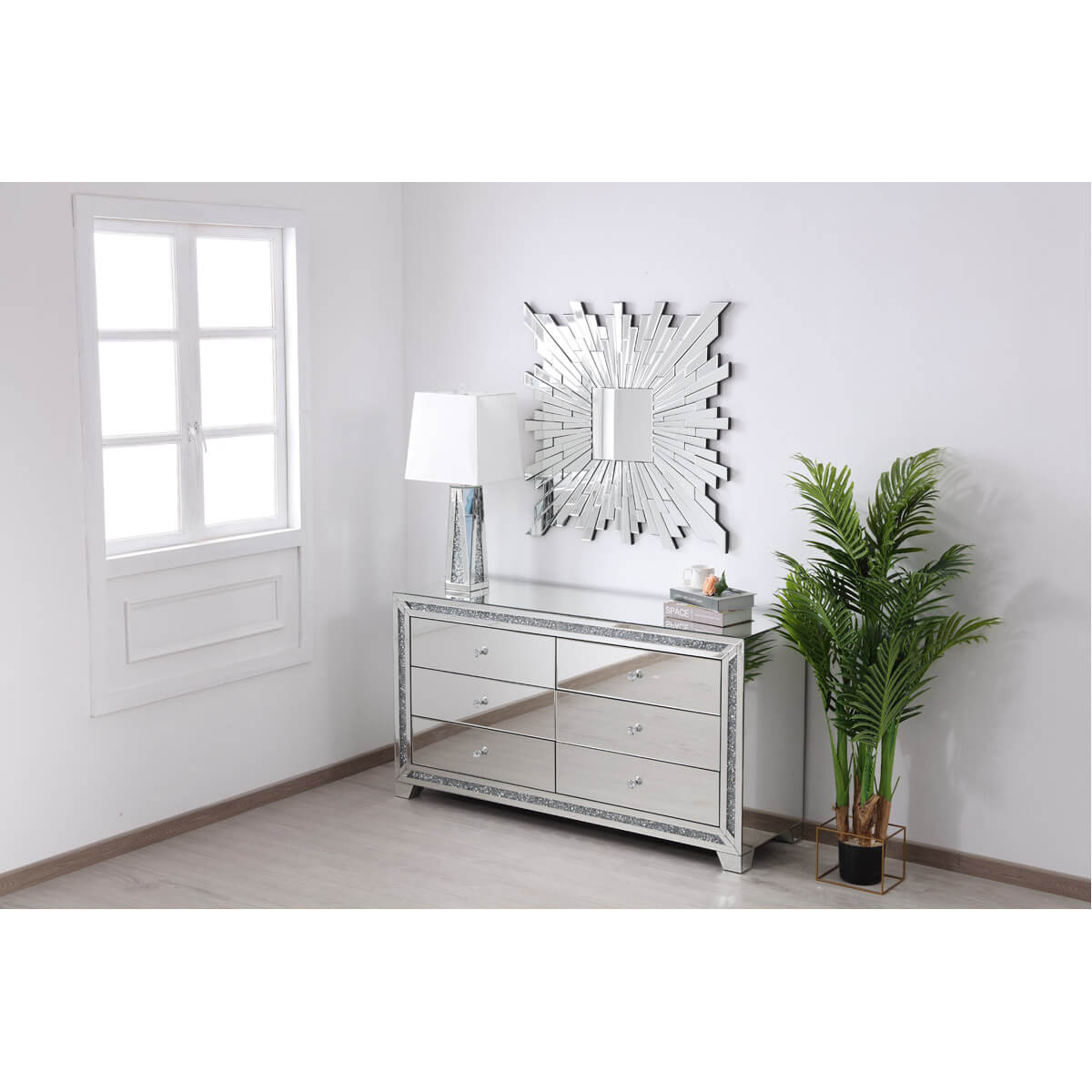 Modern 60" 6 Drawer Cabinet