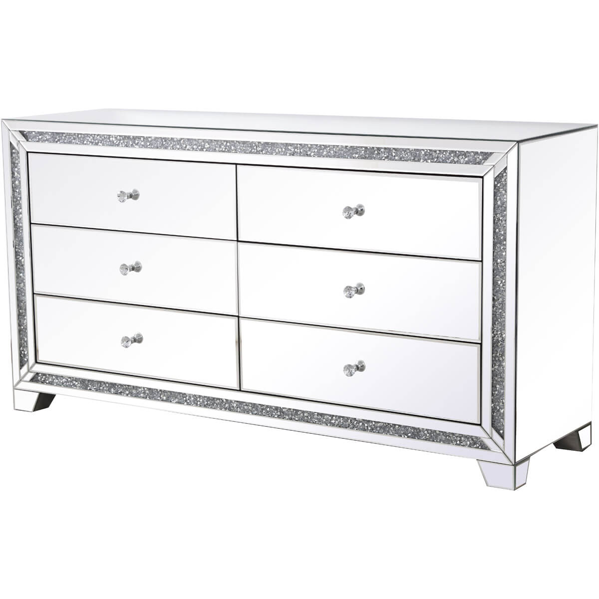 Modern 60" 6 Drawer Cabinet