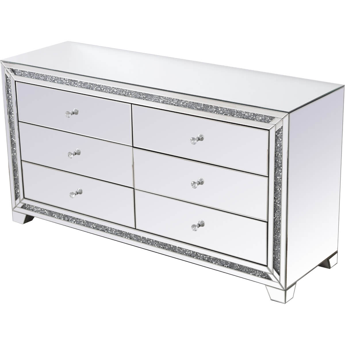 Modern 60" 6 Drawer Cabinet