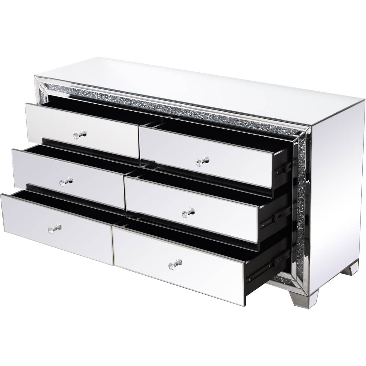 Modern 60" 6 Drawer Cabinet