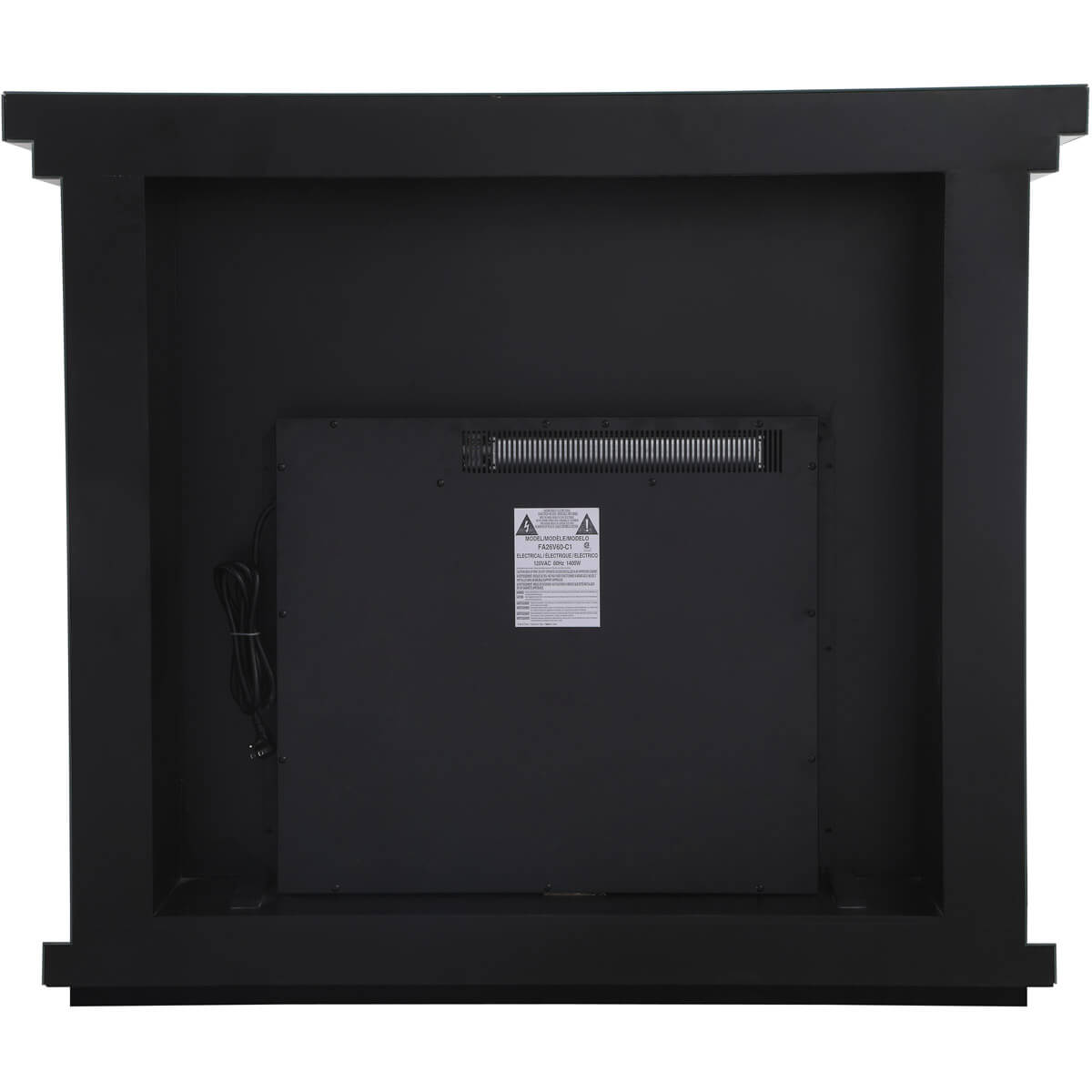 Modern 47.5" Mantle with Crystal Insert Fireplace