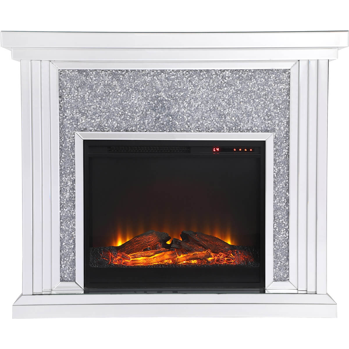 Modern 47.5" Mantle with Insert Fireplace