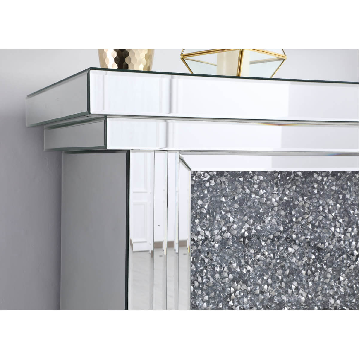 Modern 47.5" Mantle with Wood Log Insert Fireplace, Composition 2