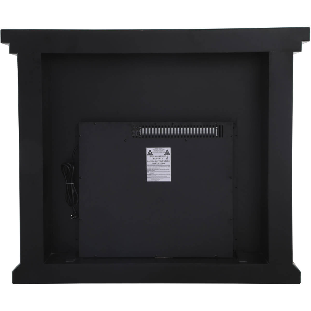 Modern 47.5" Mantle with Crystal Insert Fireplace, Composition 2
