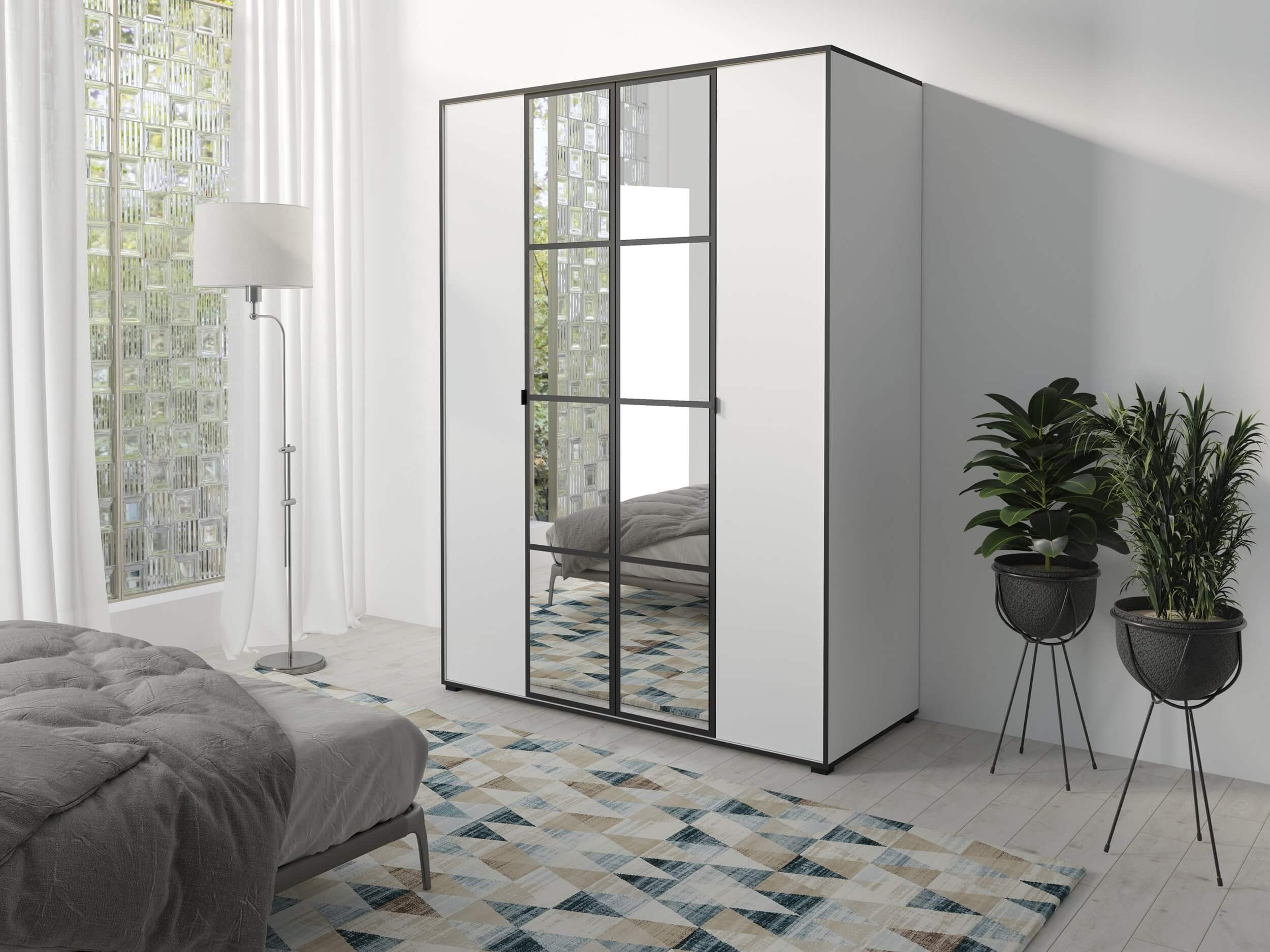 Manhattan 71" Wardrobe Cabinet w/Glass Doors