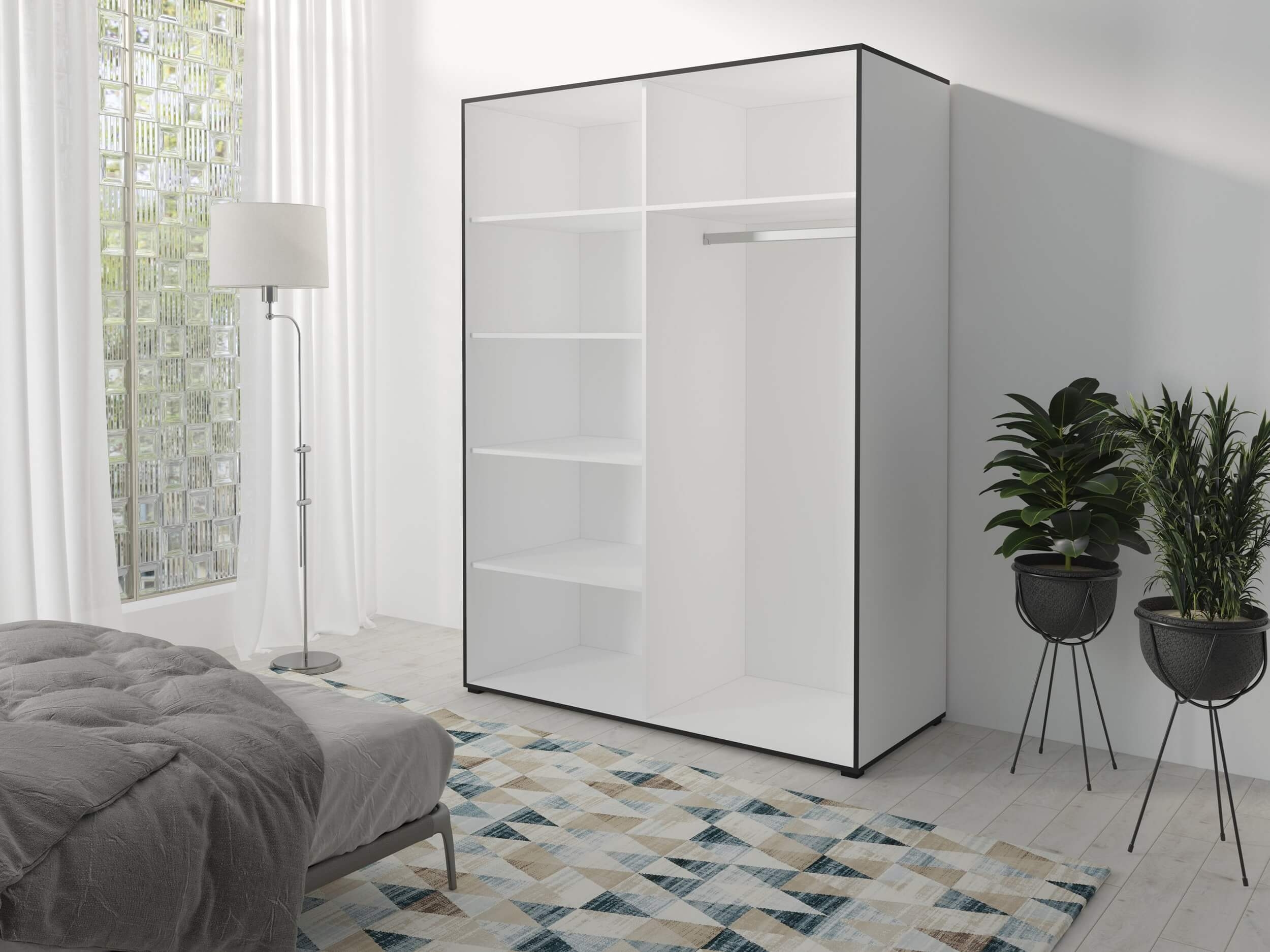 Manhattan 71" Wardrobe Cabinet w/Glass Doors