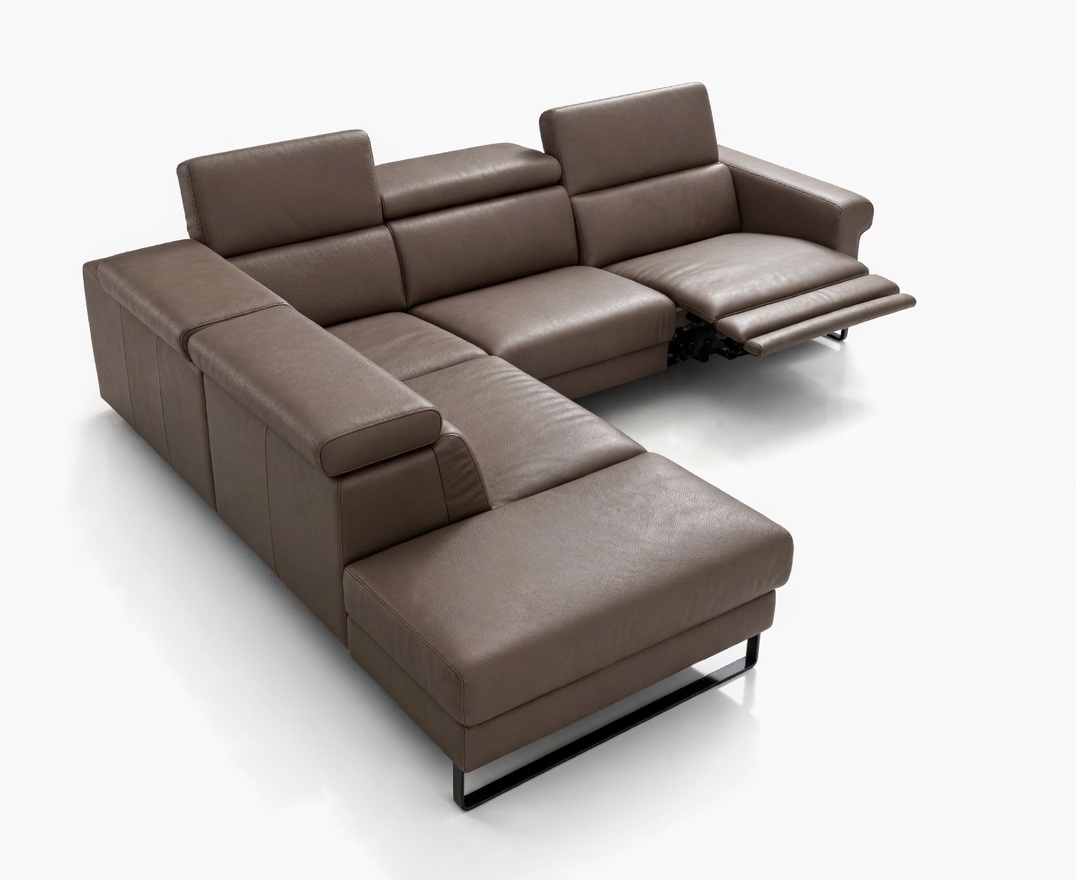 Celeste Modular Leather L-Shape Sectional Sofa