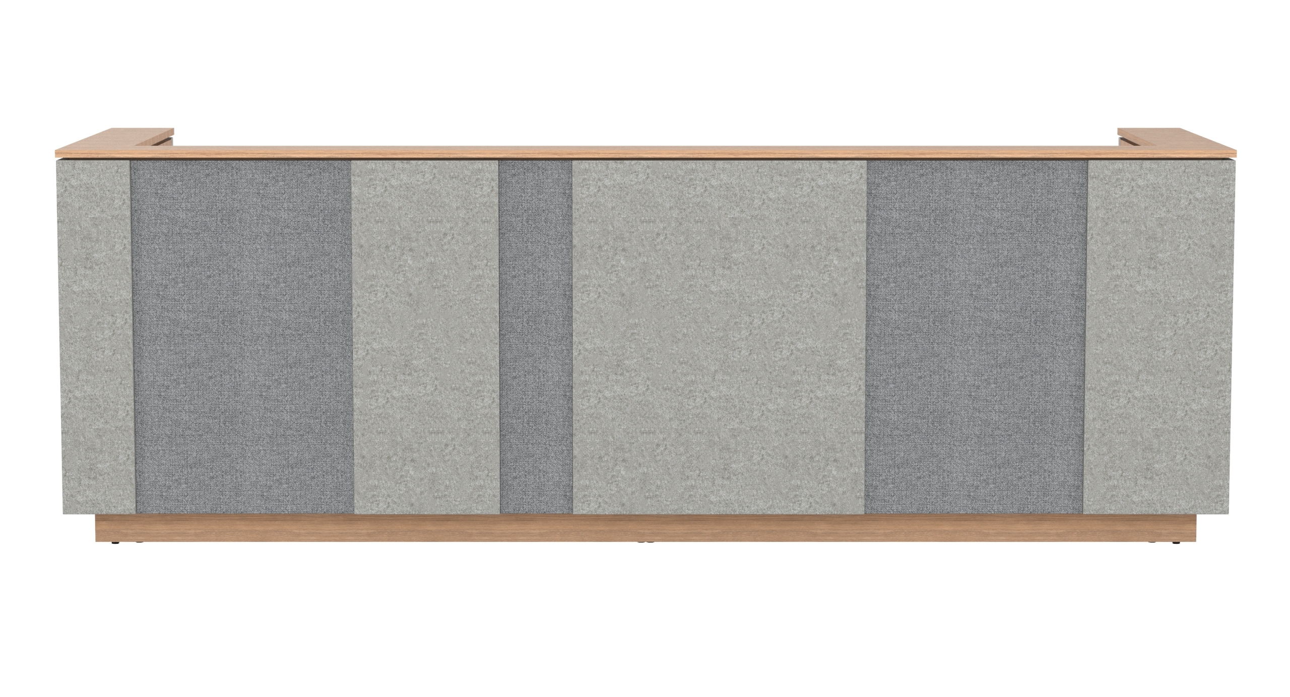 Domino 126" 2 Color Combination Reception Desk