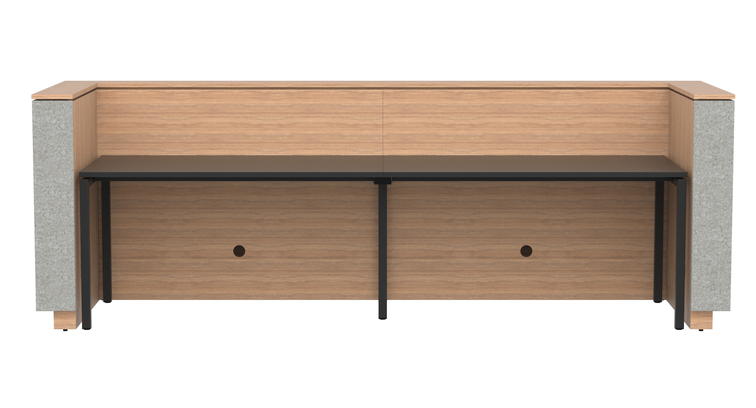 Domino 126" 2 Color Combination Reception Desk