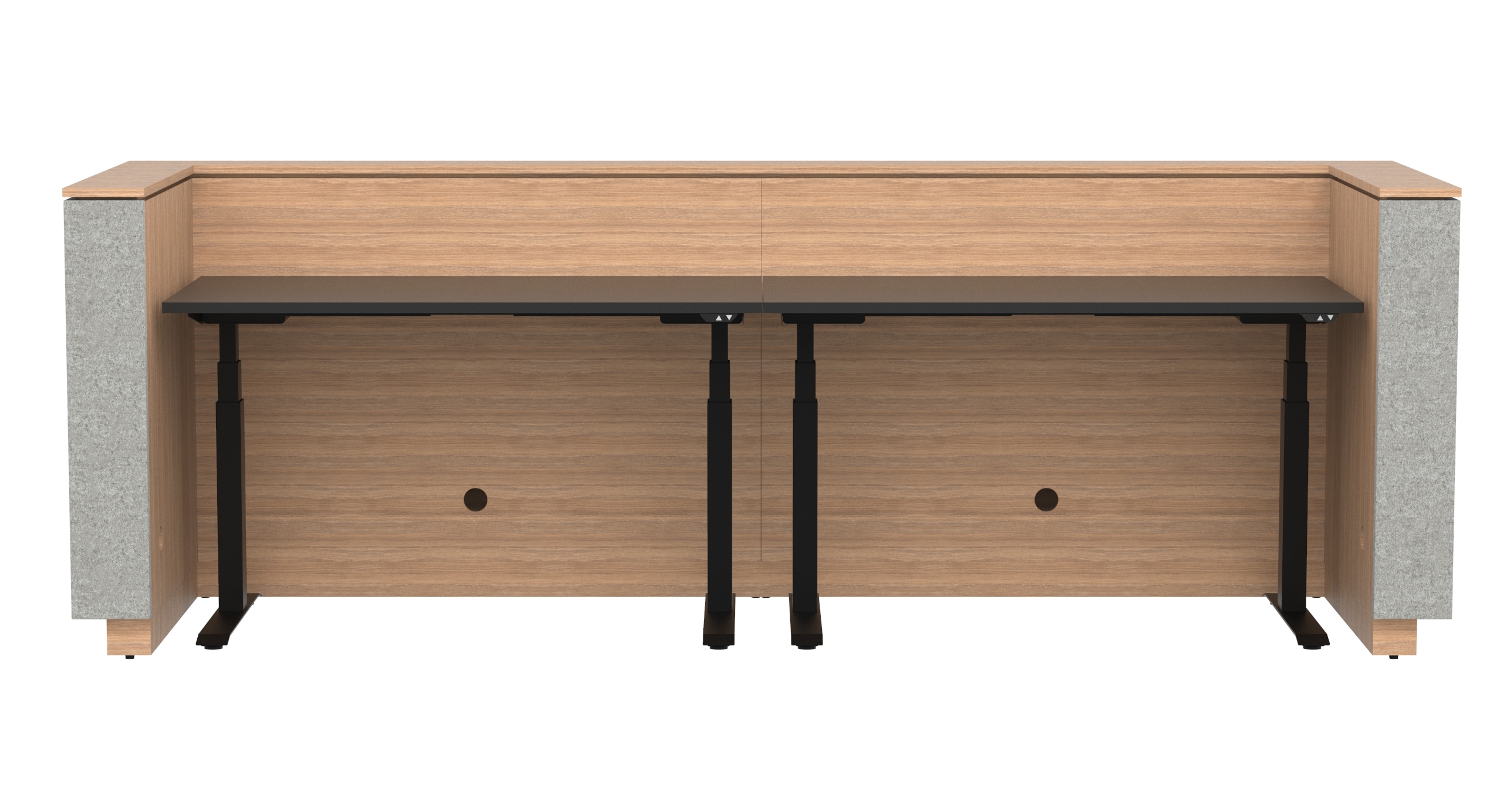 NARBUTAS Domino 126" 2 Color Combination Reception Desk