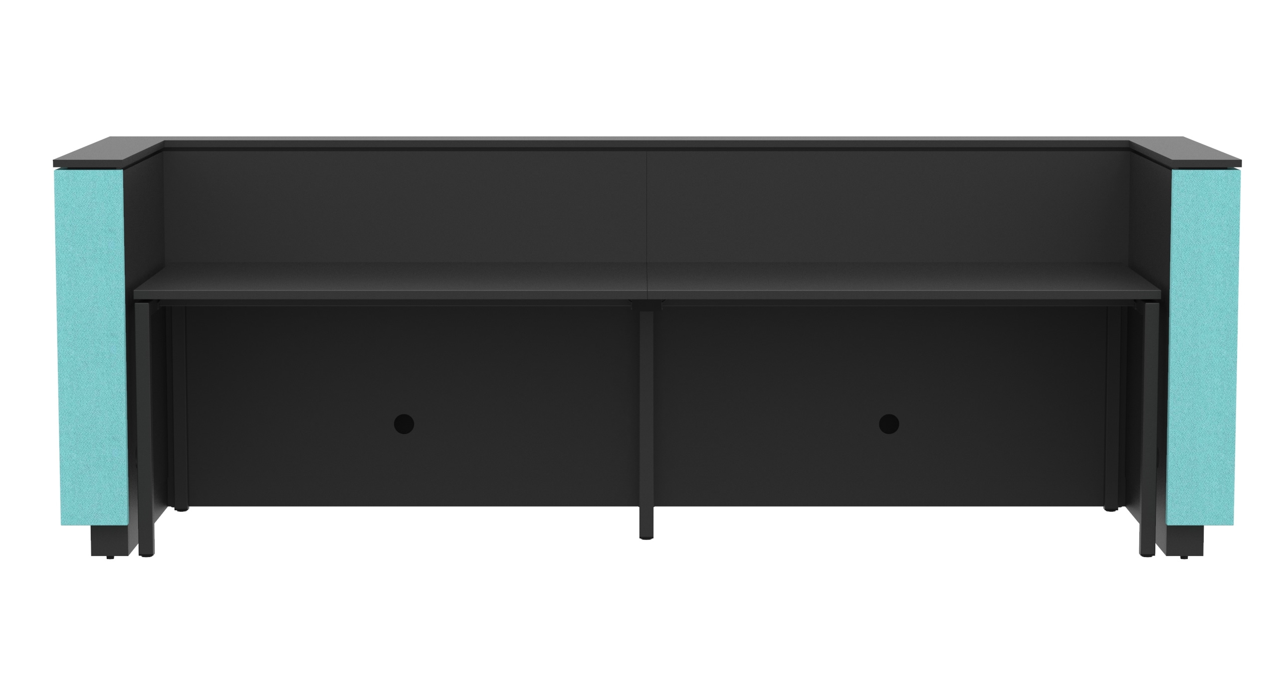 Domino 126" Reception Desk, Color Combination 