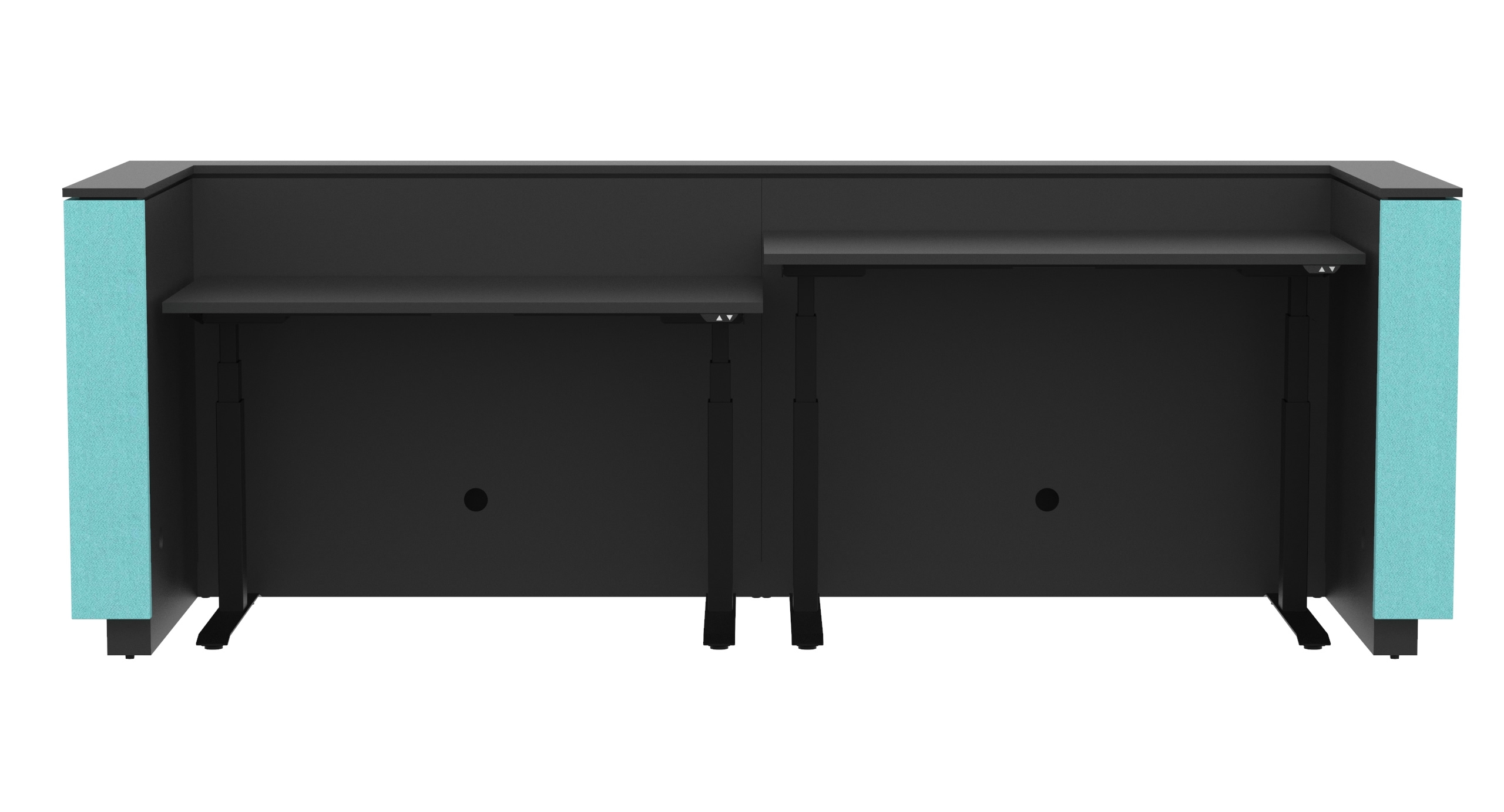 Domino 126" Reception Desk Adjustable Table by NARBUTAS