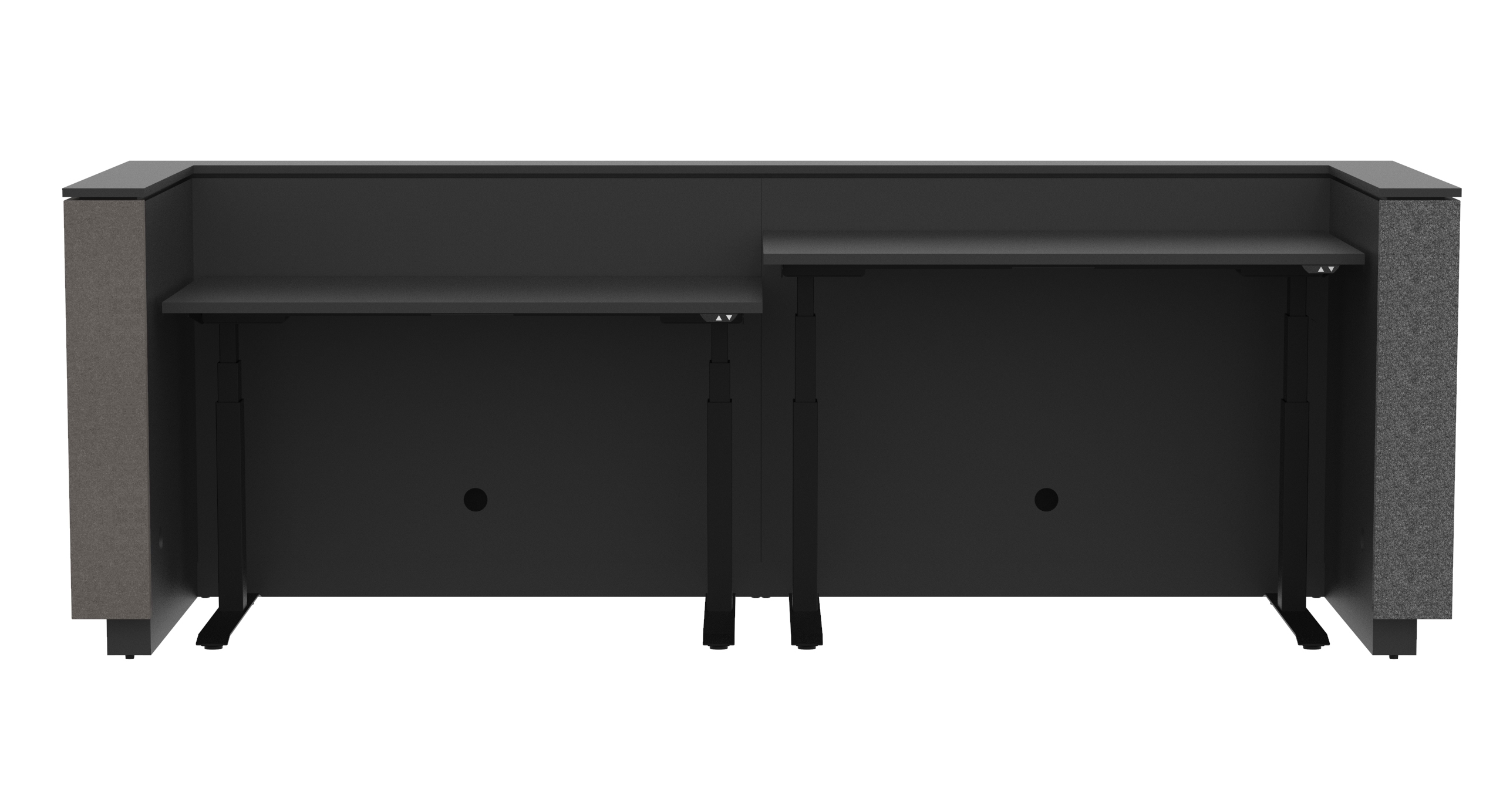 Domino 126" Reception Desk Adjustable Table by NARBUTAS