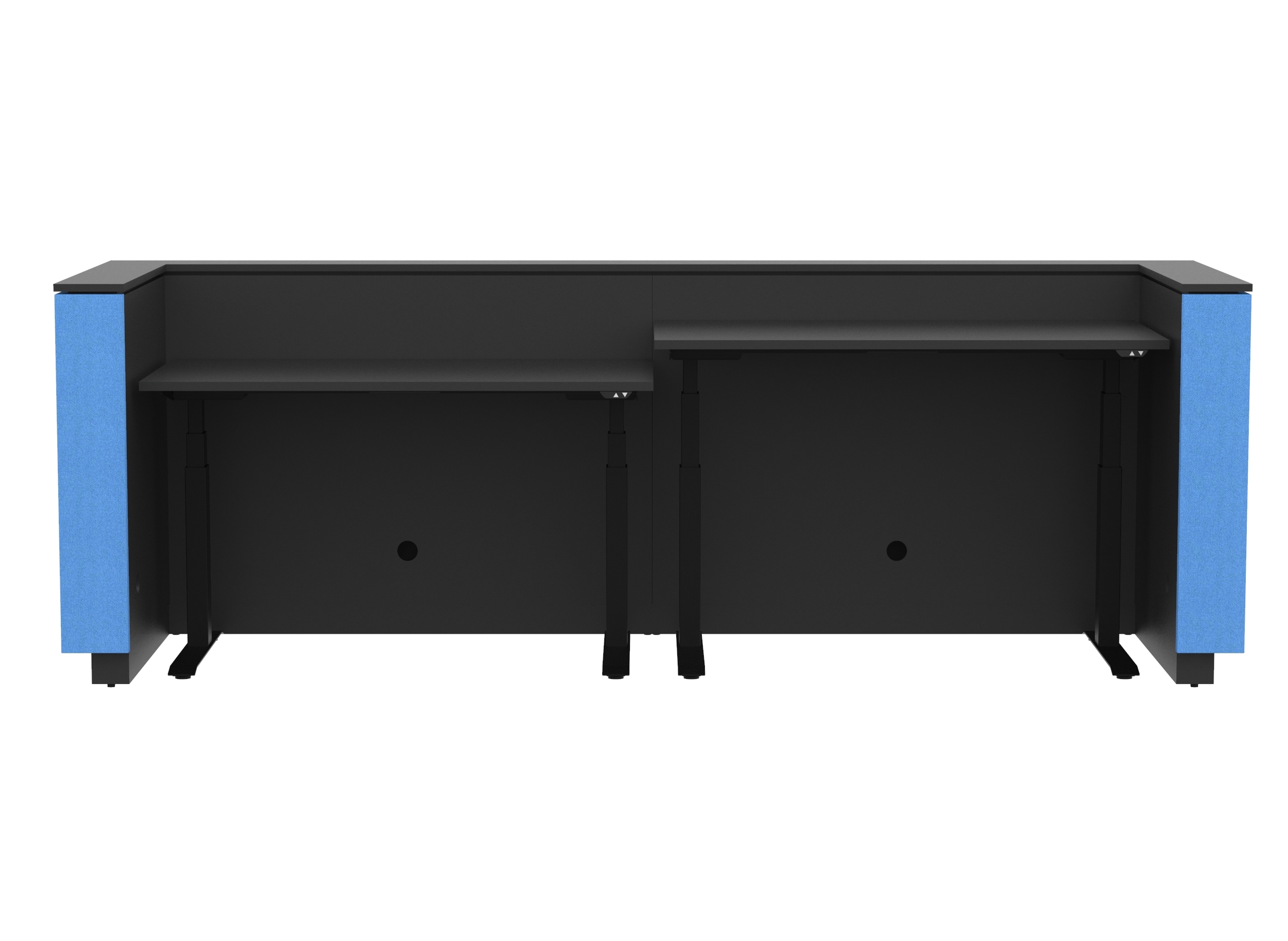 NARBUTAS Domino 126" Sit-Stand Reception Table