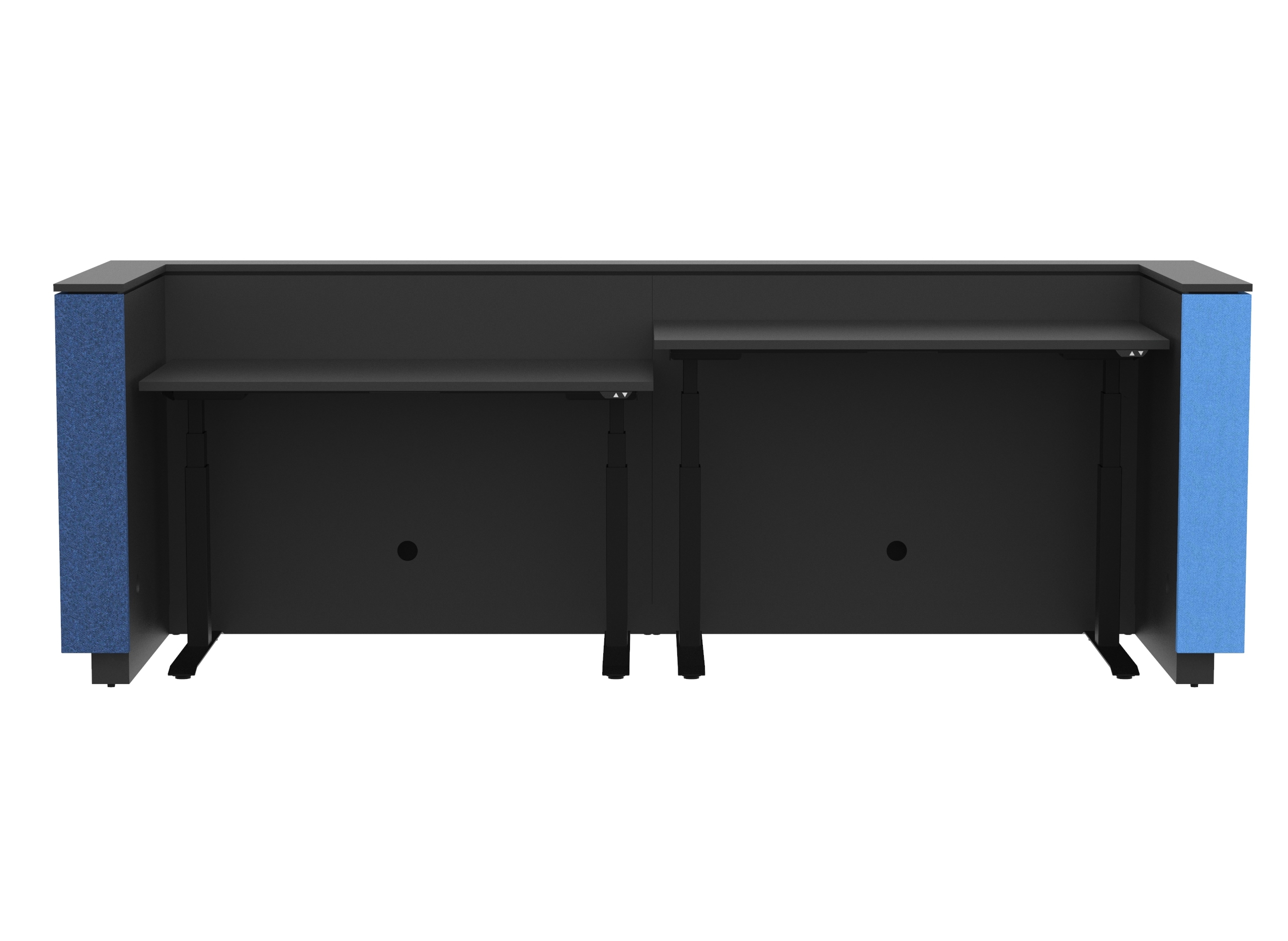 Domino 126" Reception Desk Adjustable Table by NARBUTAS