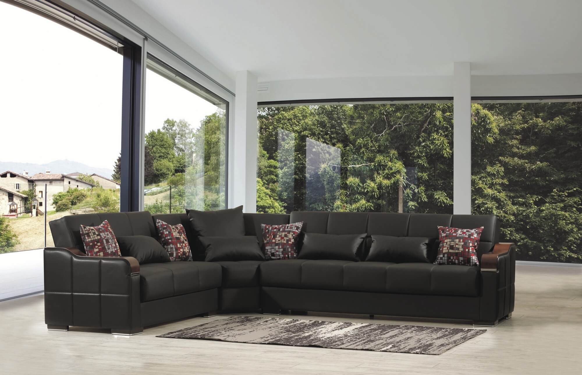 Midtown PU Convertible Sectional