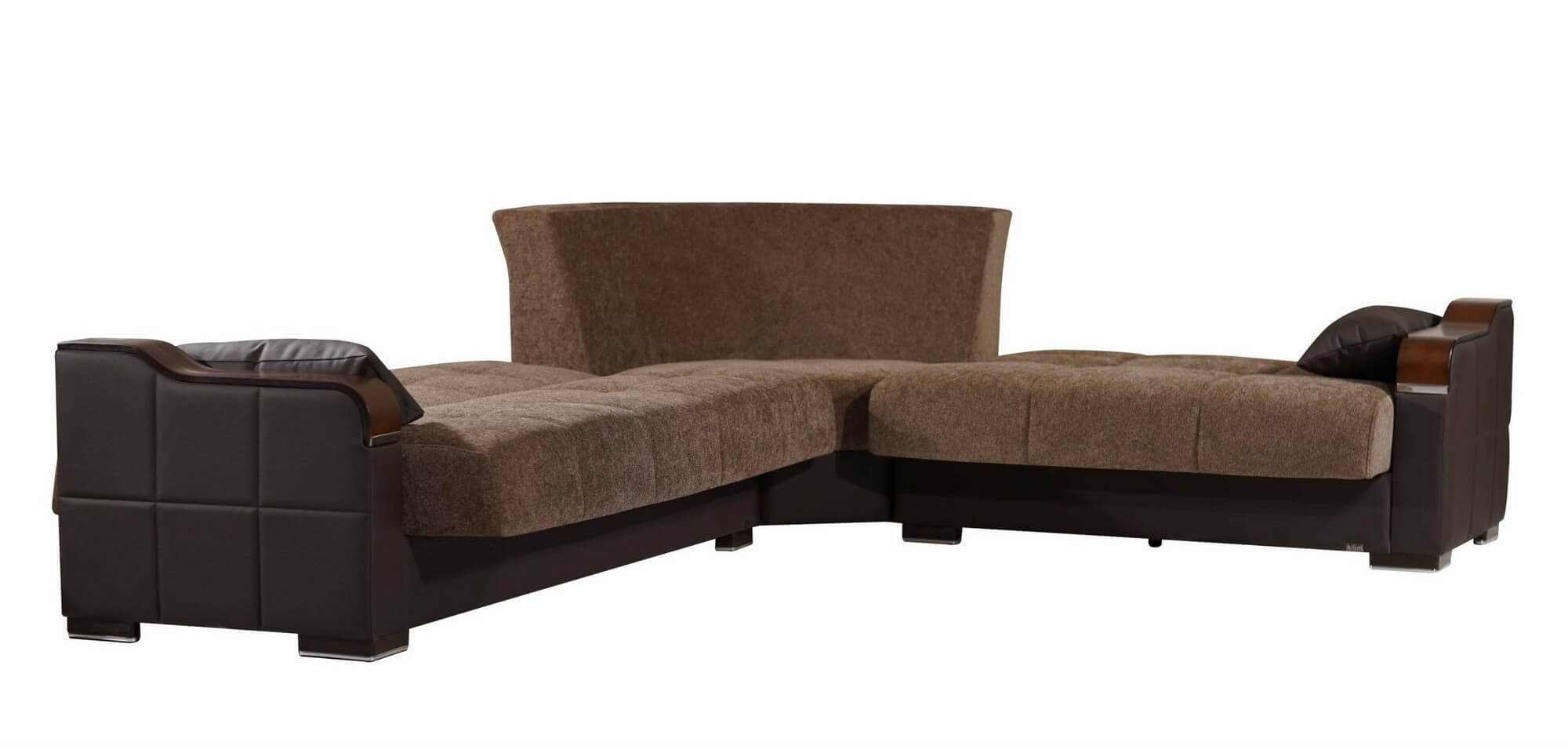 Midtown Fabric/PU Convertible Sectional